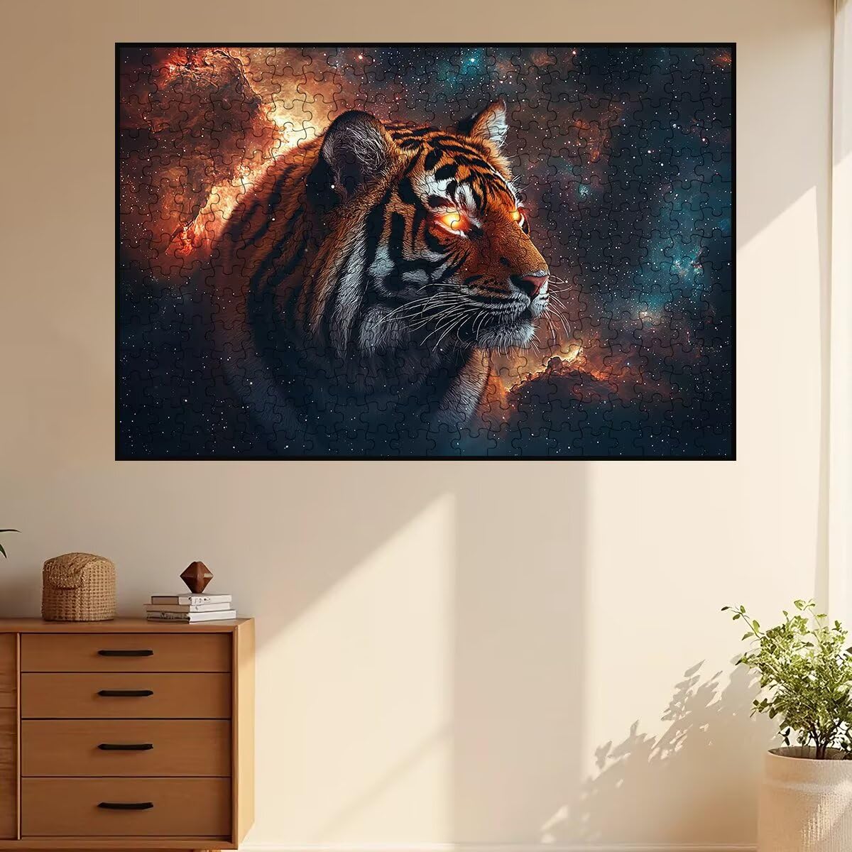 Puzzle 1500 elementów tygrys, puzzle 1500 elementów dorośli gwiaździste niebo, klasyczne puzzle gry edukacyjne do aktywności rodzinnej, najwyższej jakości drewniane puzzle z pudełkiem na prezent dla