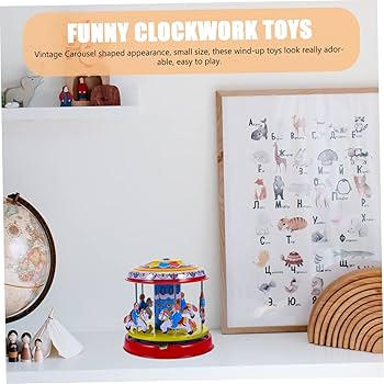 Amazon.co.jp: EXCEART ブリキのおもちゃ メリーゴーランドの