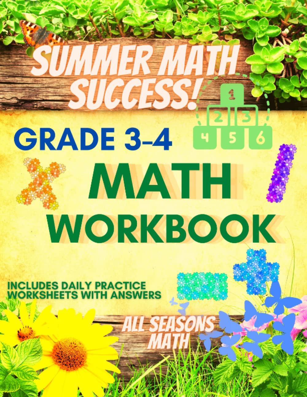 Summer Math Success: Summer Math Workbook 3-4: 180 Worksheets of Multiplication, Division, Fractions, Geometry and More