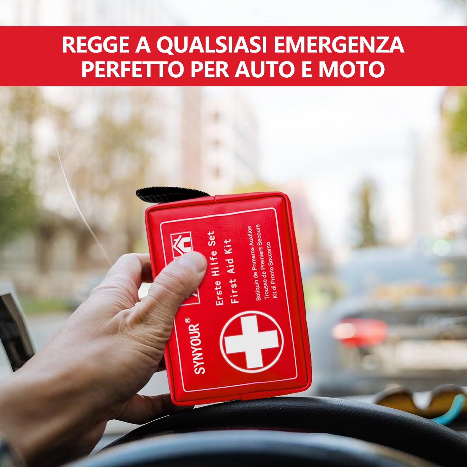 Kit di Pronto Soccorso Mini, 80 Pezzi Kit di Primo Soccorso per Viaggio Trekking Auto Moto Bicicletta Casa Bambini