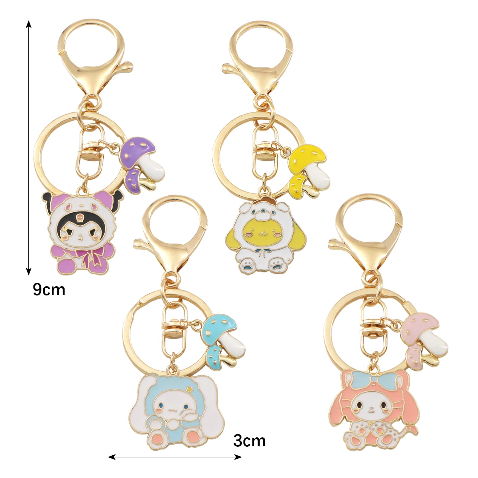 Set 3 Portachiavi Warawara Kawaii Anime In PVC - Ciondoli Carini Per Borse E Zaini, Regalo Perfetto Per Appassionati Giapponesi