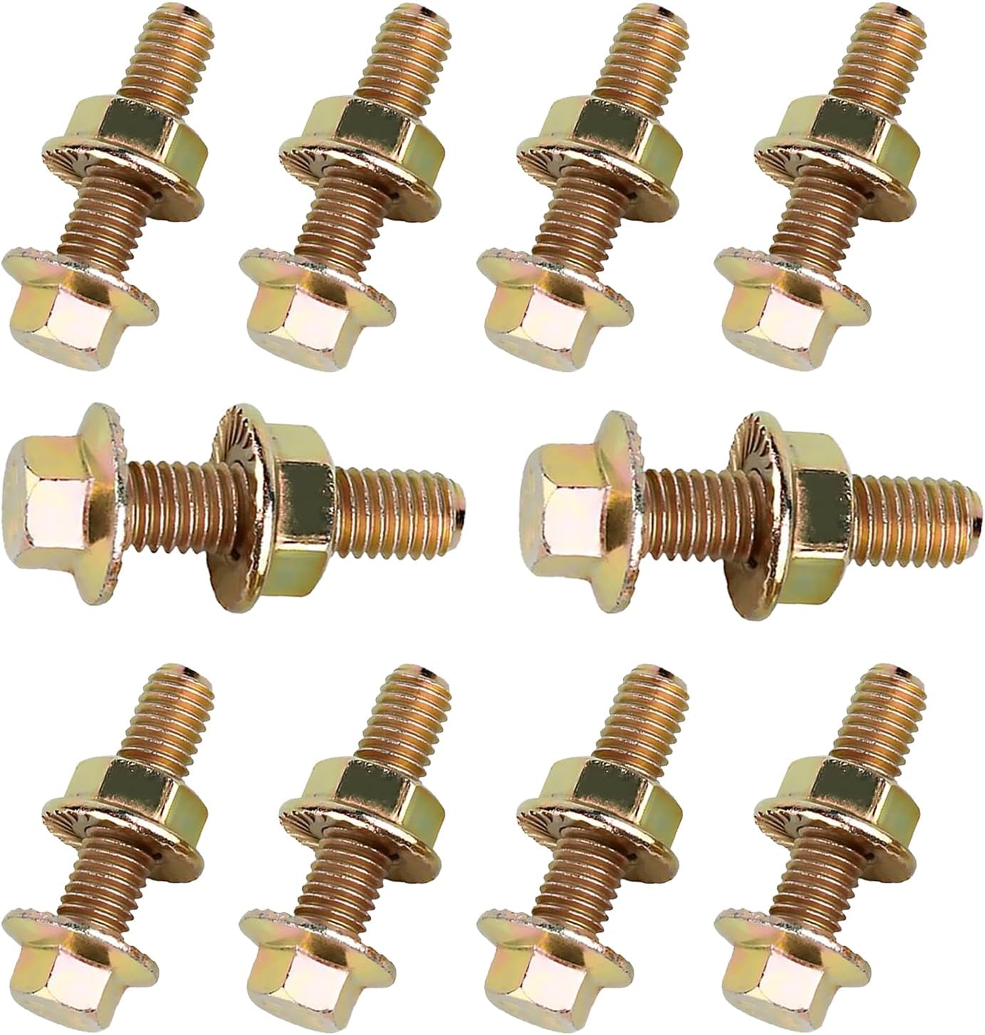 MOXRUQ Exhaust Manifold Bolt Kit M8 x 1.25 x 30mm (10 pcs)