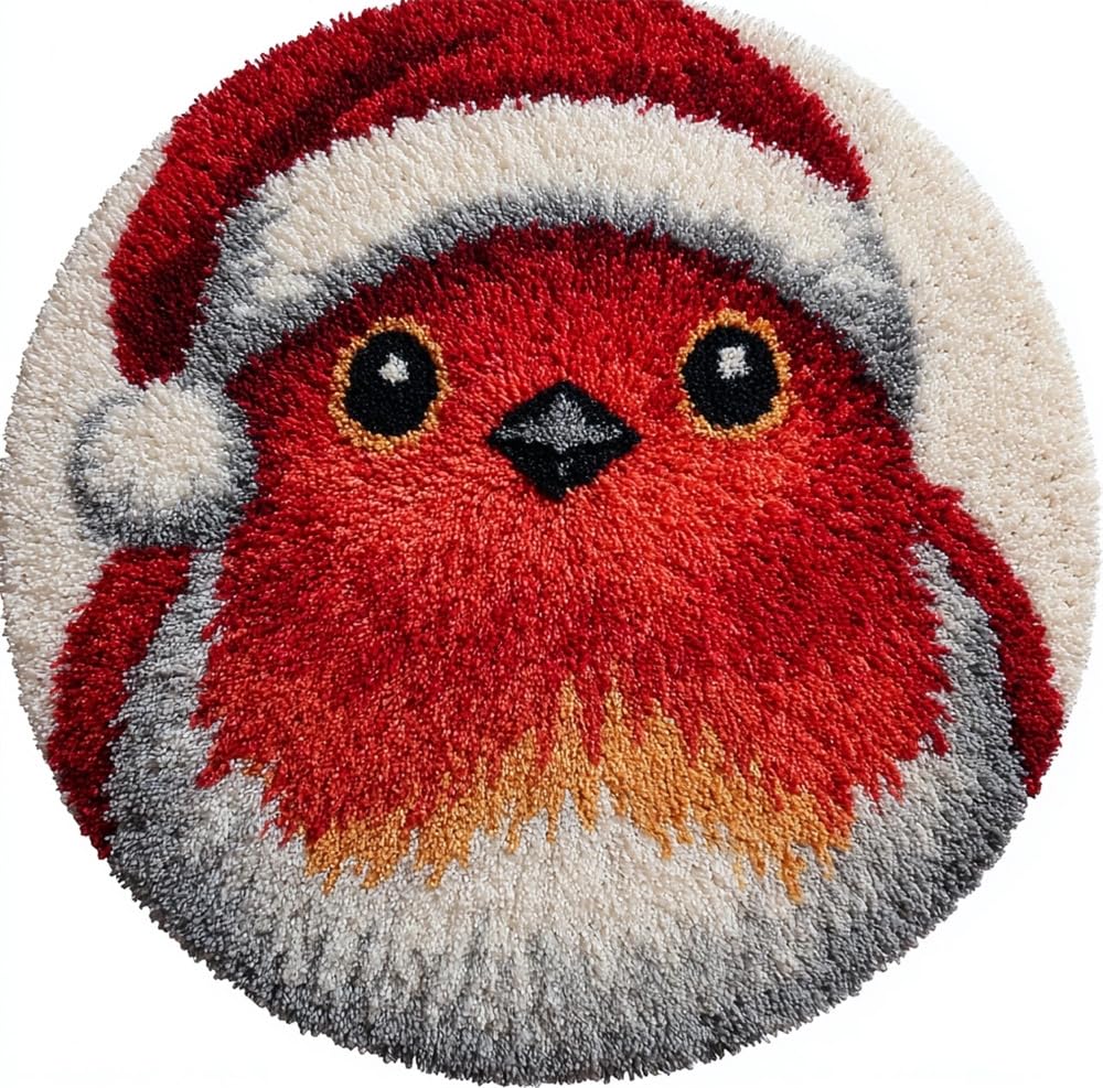 kitphoenix Latch Hook Craft Christmas Robin Bird Xmas