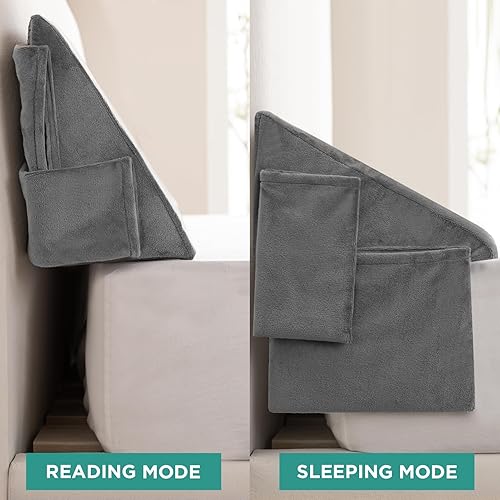 Miniatura 8 de HBlife Almohada de cama tamaño King (76 x 10 x 6 pulgadas), almohada de cuña para cabecero, relleno de espacio de cama (0-8 pulgadas) entre colchón