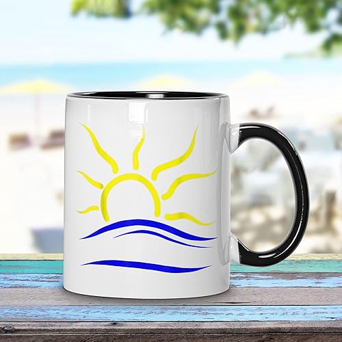 Miniatura 3 de Taza de café con símbolo nudista naturista, 11 oz