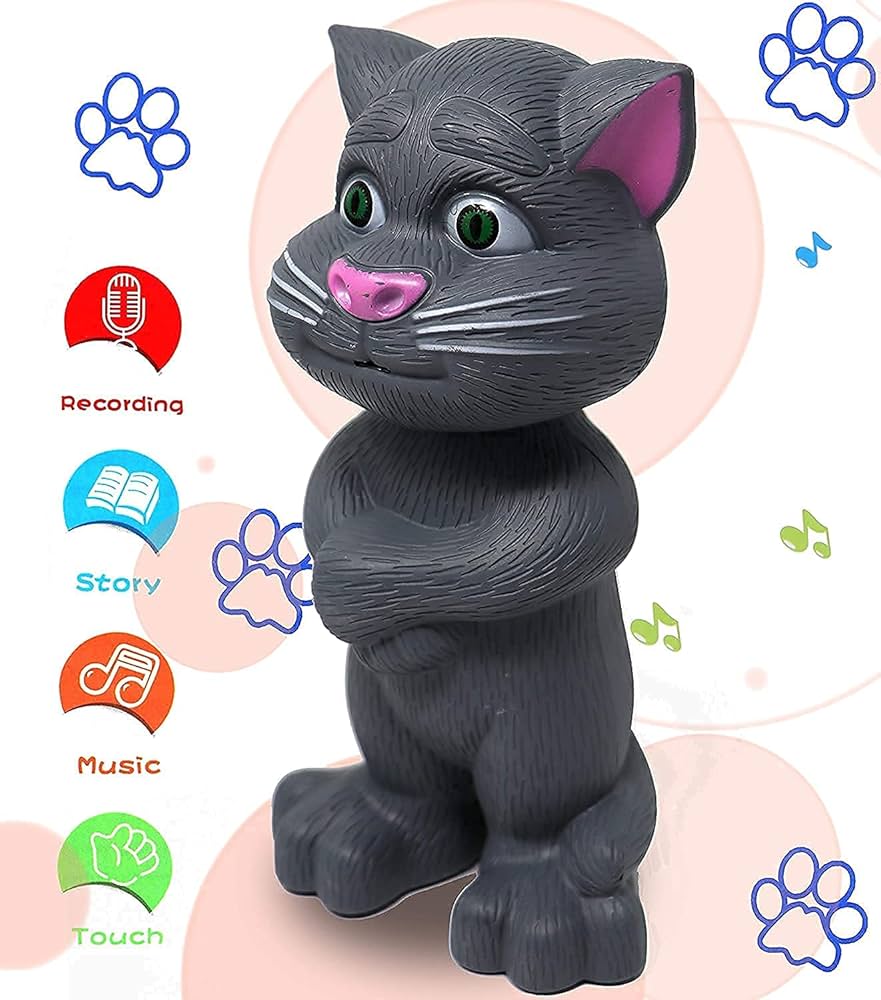 Buy PRIMEFAIR Talking Tom Cat Toys Intelligent Touching Talking Tom Cat with Touching, Talking & Voice Feature. Talking Cat Come with Stories and Touch Functions, Musical Cat Toy Online at Low Prices