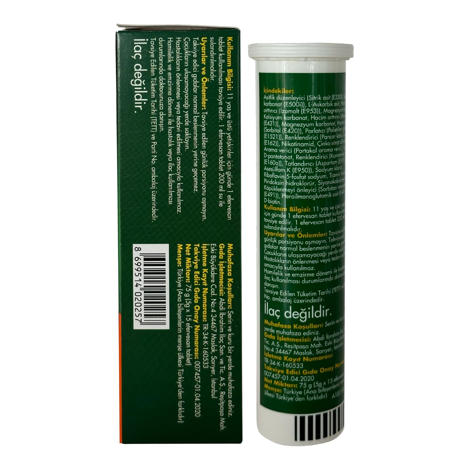 Vitocco Vitamin ve Mineral Kompleksi 15 Efervesan Tablet
