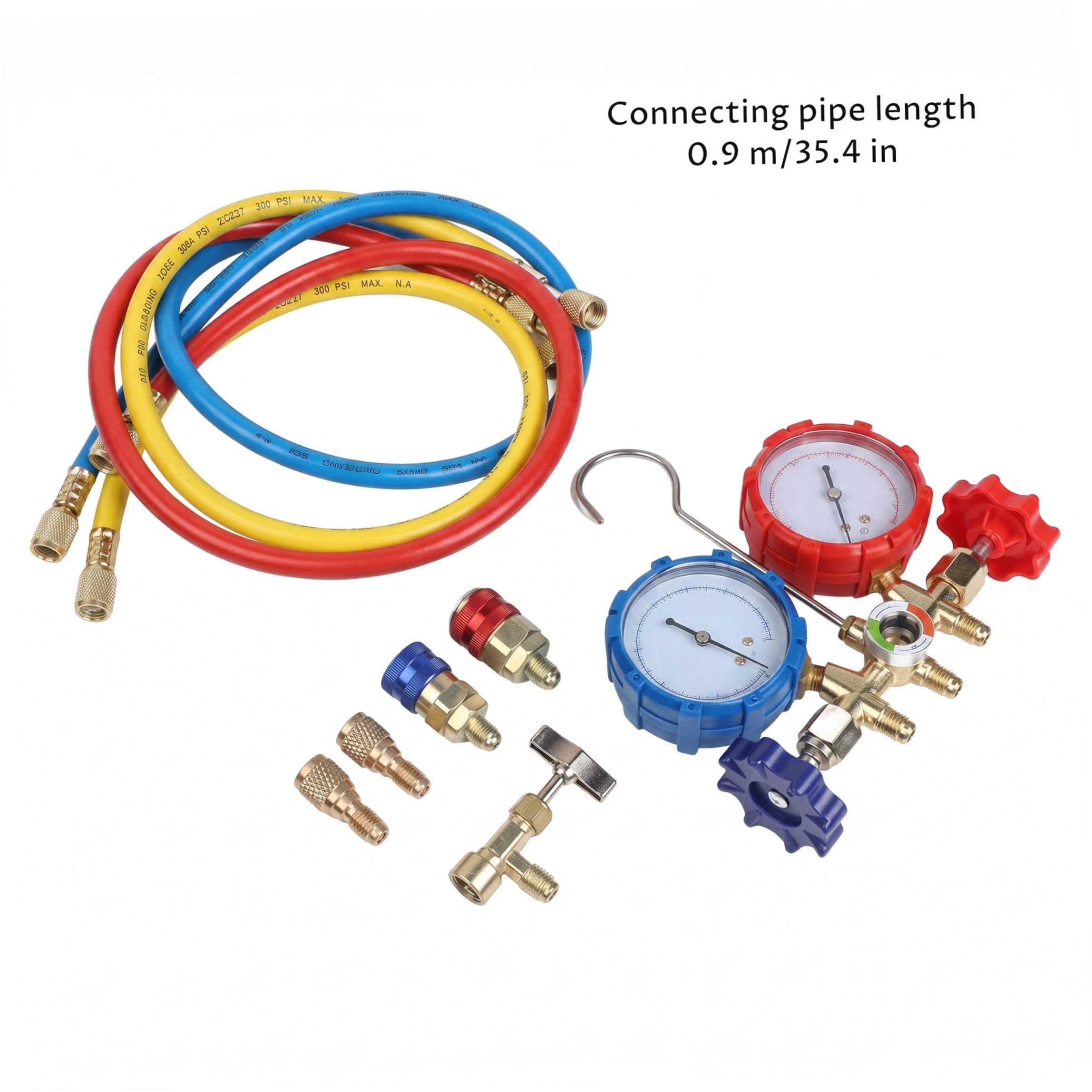 Set manometro AC accurato in rame per refrigerante R22 e R134A, strumento diagnostico professionale per climatizzazione automobilistica, kit di manutenzione