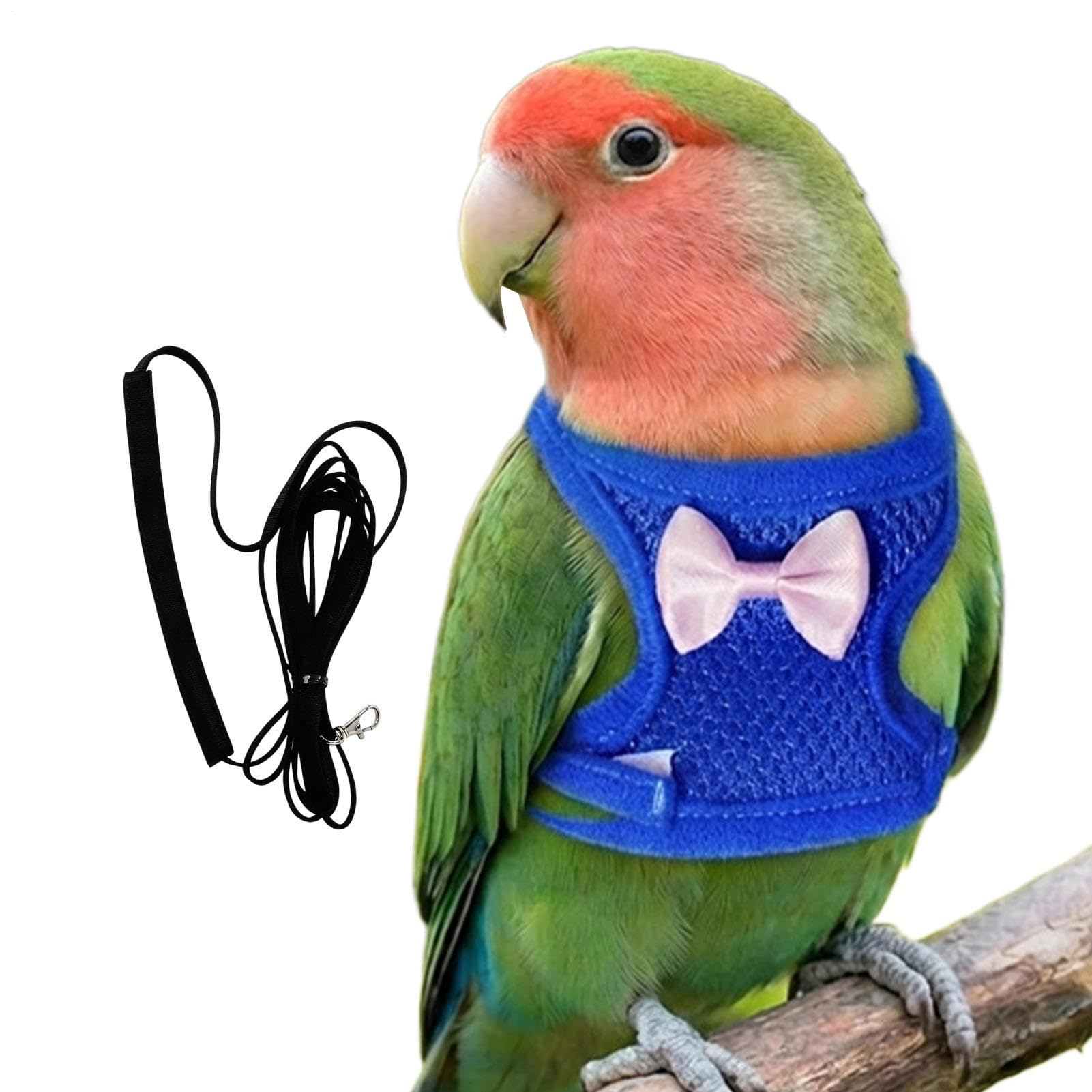 Bird Harness for Conure with Rope Breathable Escape Resistant Lightweight