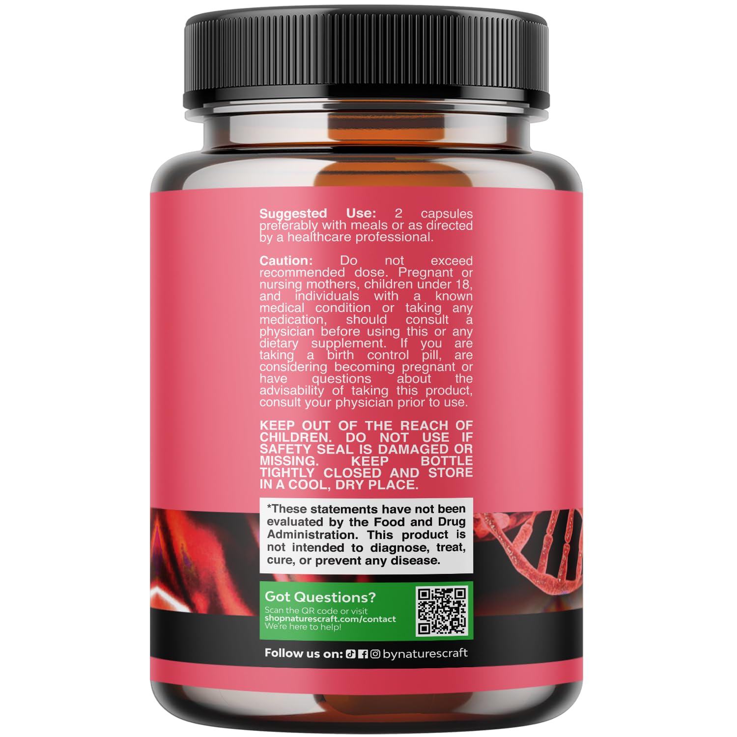 Female Fertility Support Capsules with Folic Acid Complex- 120 Count — Amazon image 2