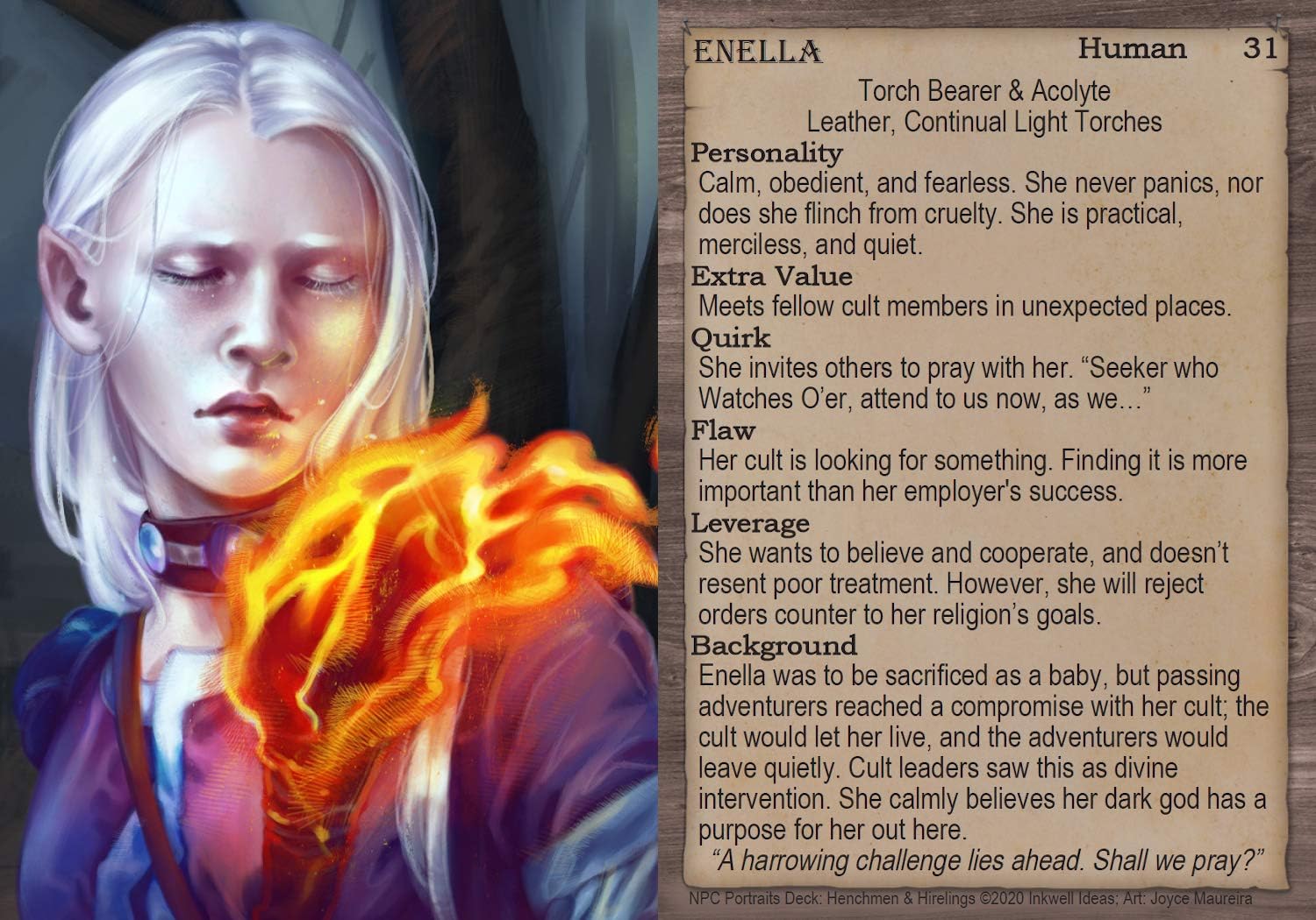 NPC Portraits Deck Henchmen & Hirelings