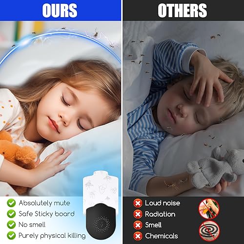 Miniatura 6 de Trampa para insectos voladores, trampa para mosquitos 2023 para interiores, trampa eléctrica para insectos con luz nocturna y 20 almohadillas