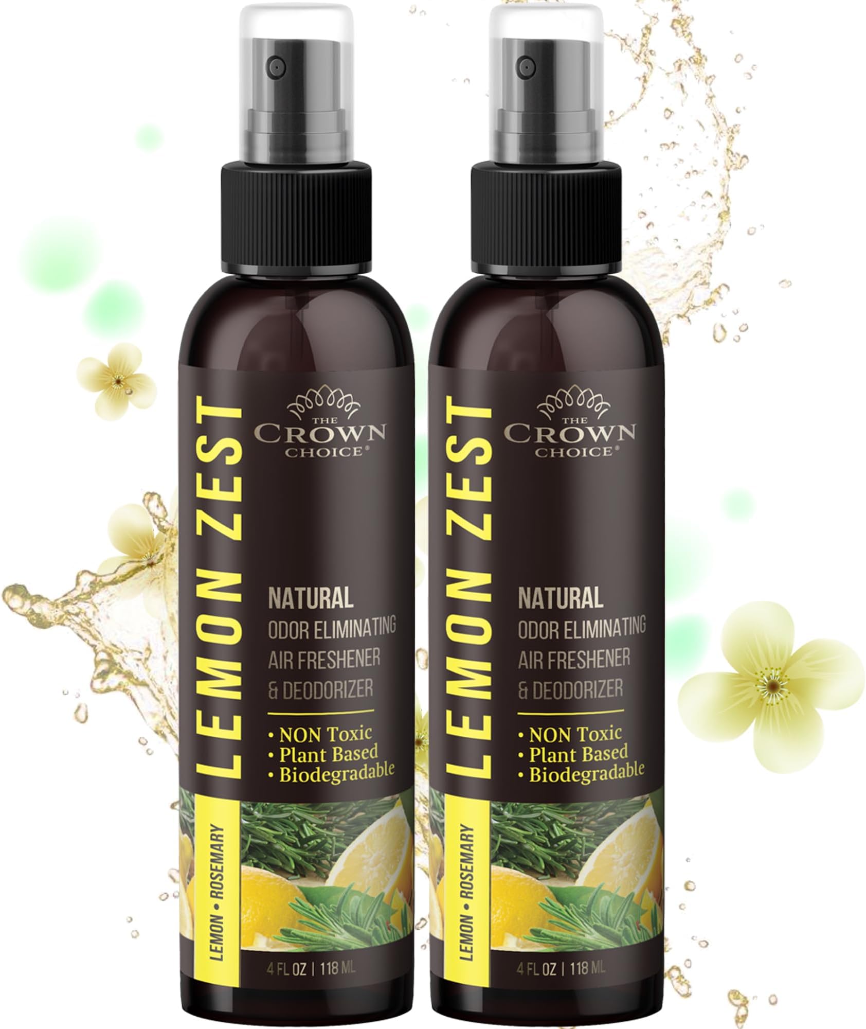 Lemon Zest Natural Air Freshener Spray for Home—Citrus