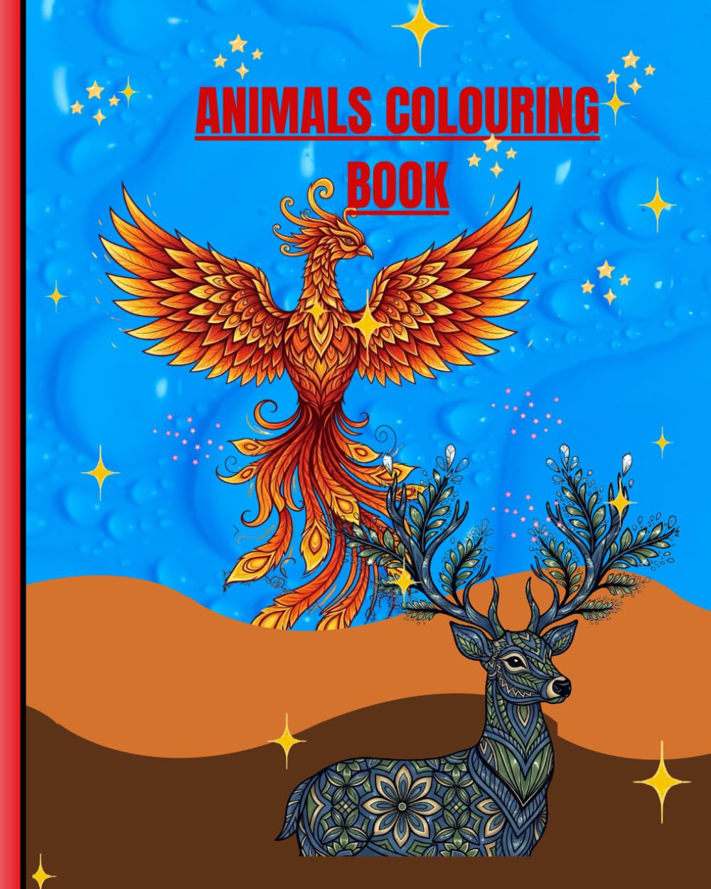 ANIMALS COLOURING BOOK: Animals coluring book adults mandal style animlas images