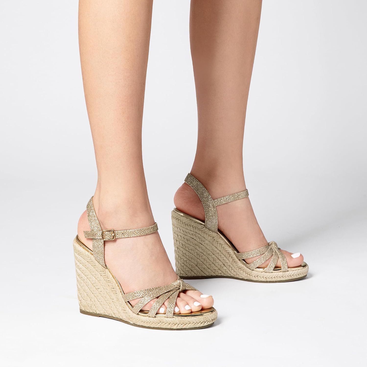 DREAM PAIRS Wedge Sandals for Women Dressy Summer, Platform Espadrille Strappy Casual Braided Heels Comfortable with Open Toe and Ankle Strap - Image 2