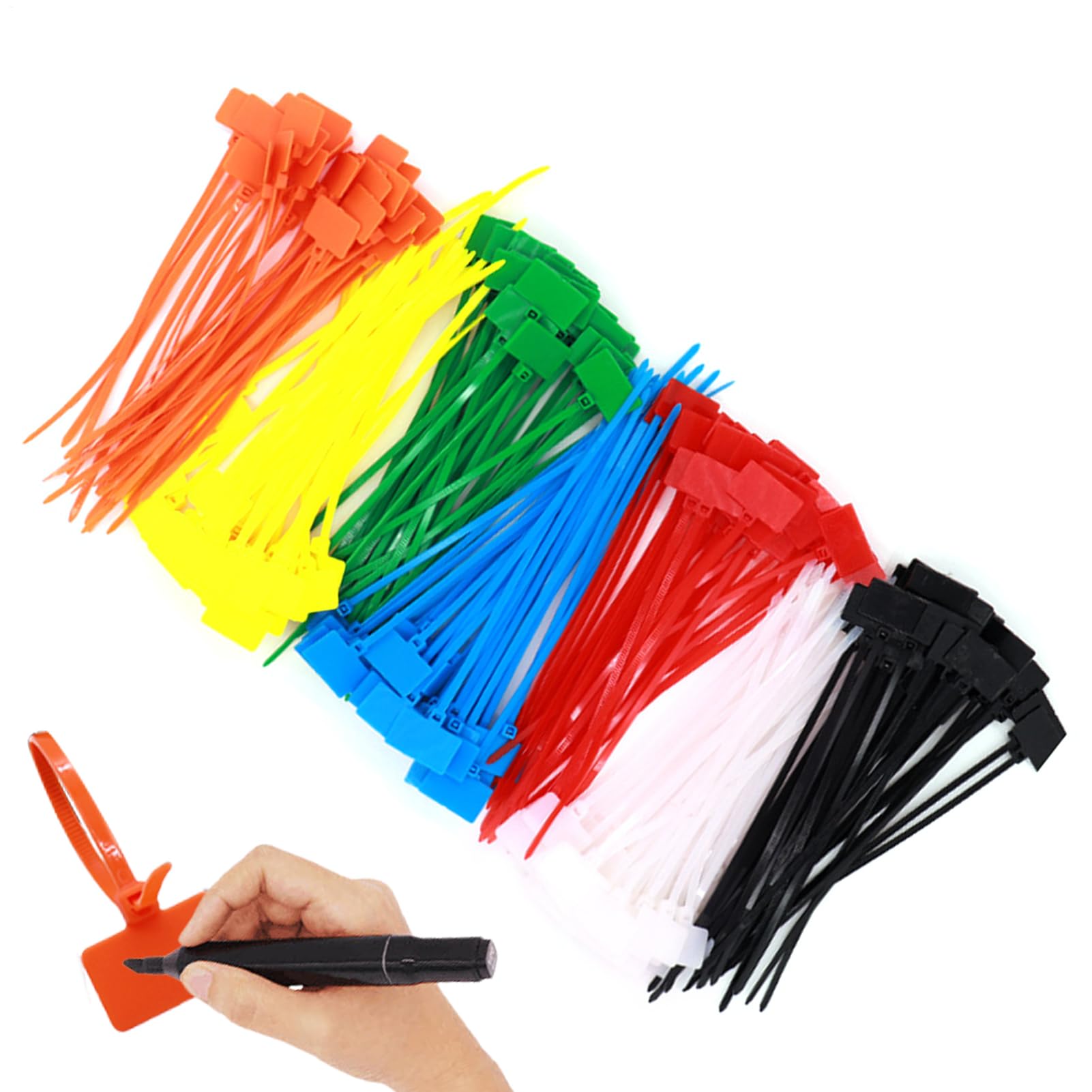 Bridas de cremallera autoblocantes para organización de cables en oficina y hogar