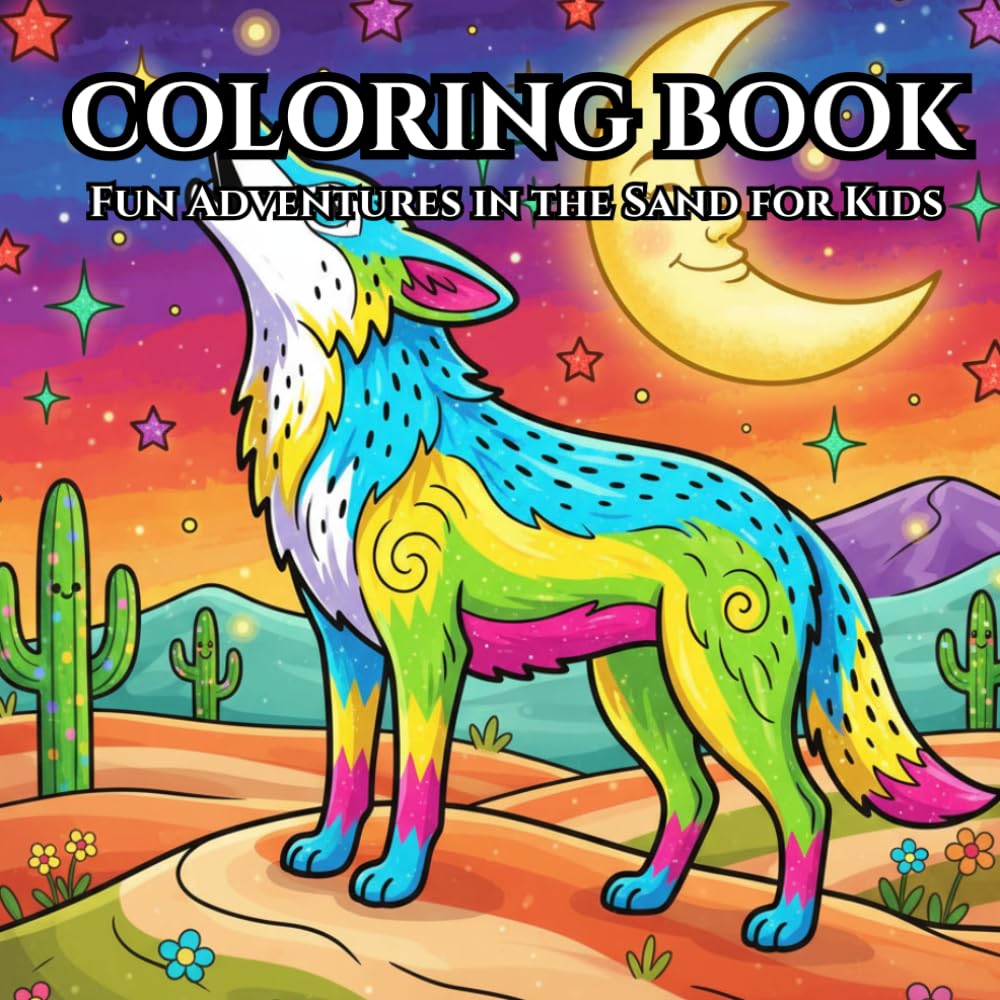 Desert Adventure Coloring Book: Fun Adventures in the Sand for Kids Ages 4+