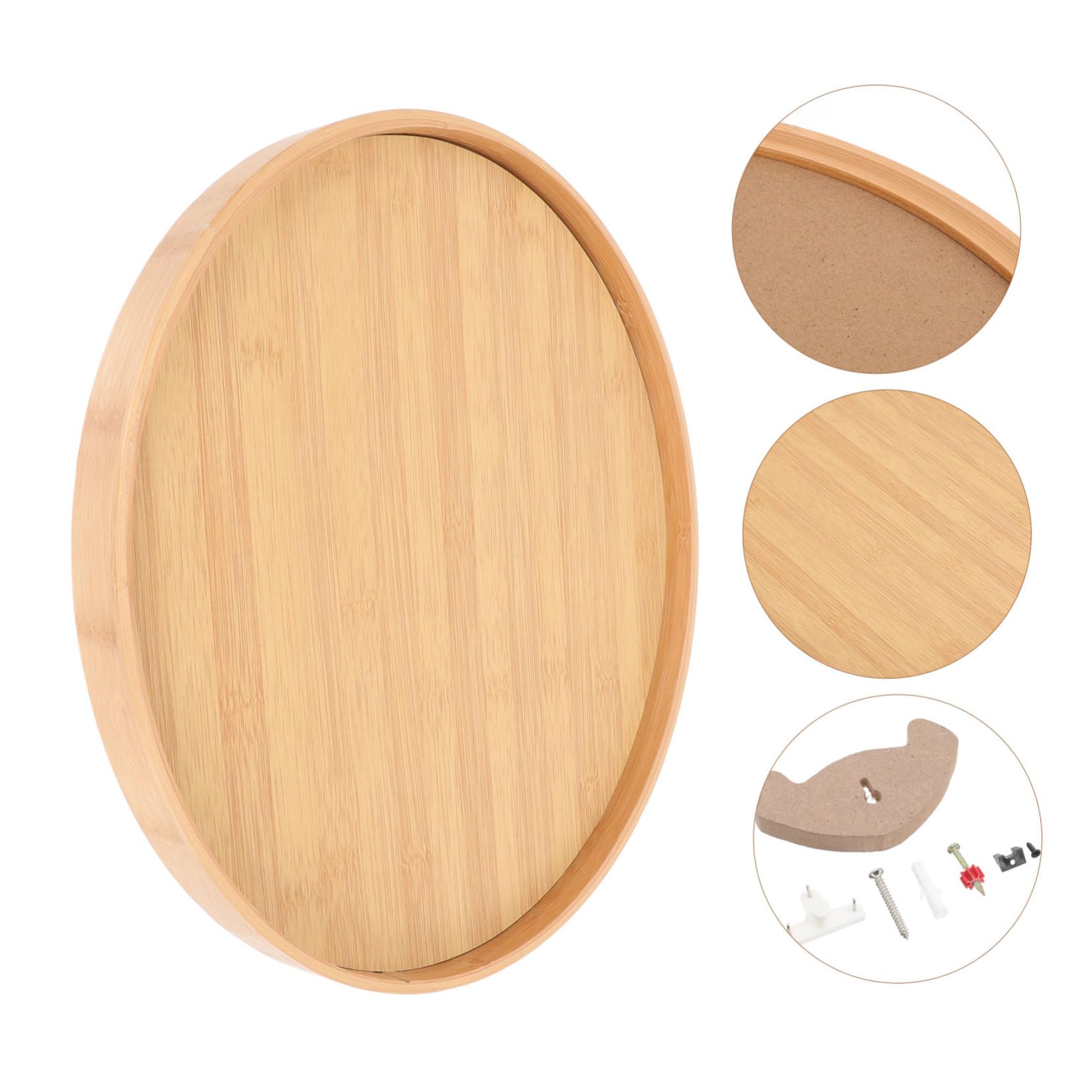 Portafotos de Mesa Redondo de Madera 35cm Soporte Resistente, Diseño Creativo para Decoración de Hogar y Escritorio, Marco para Exhibición y Organización de Fotos