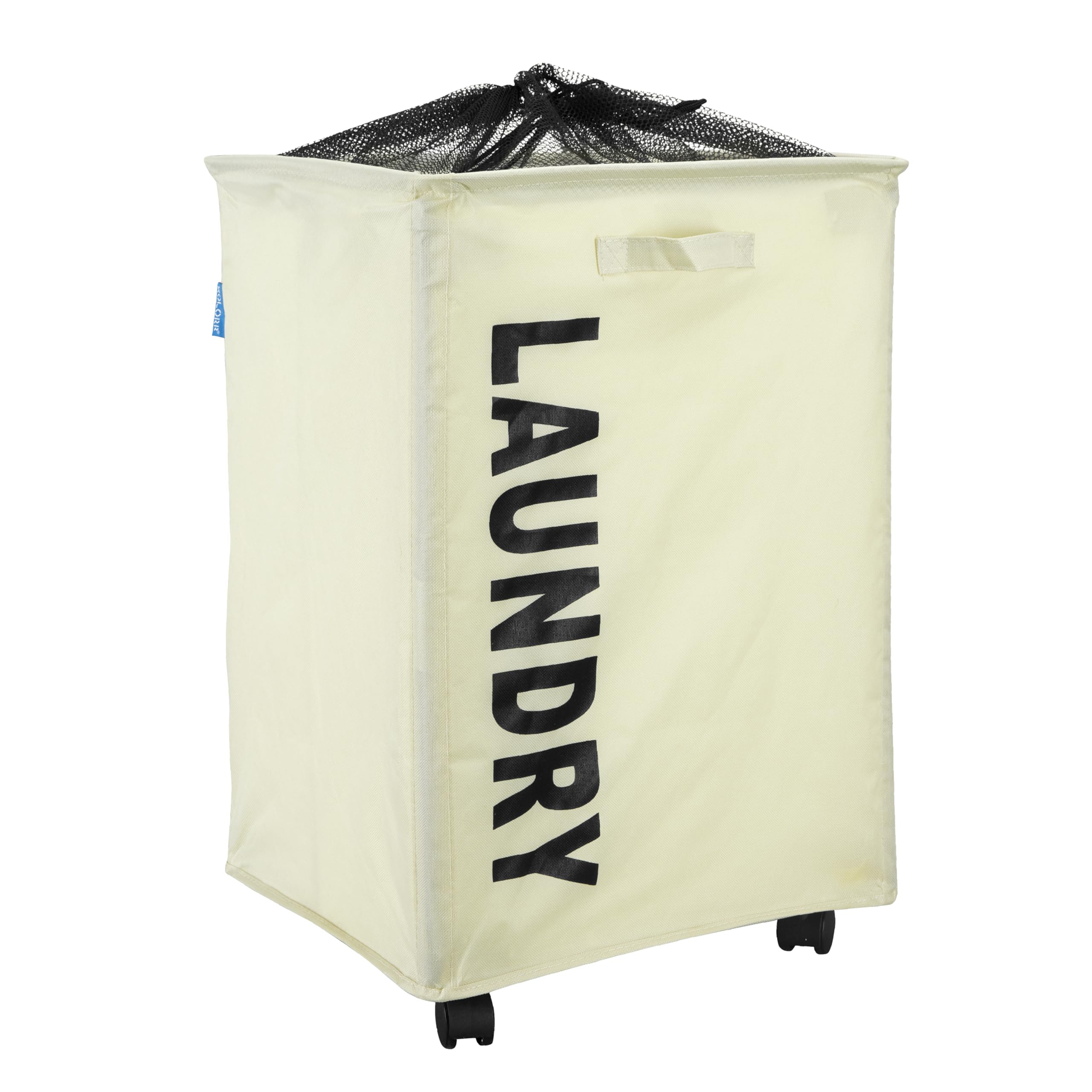 KOLORR 75L Large Laundry Bag for Clothes with Wheels/Cloth Hamper Basket Foldable with Lid Fabric Cover – White (B0CV5R89TD) Amazon Price History, Amazon Price Tracker