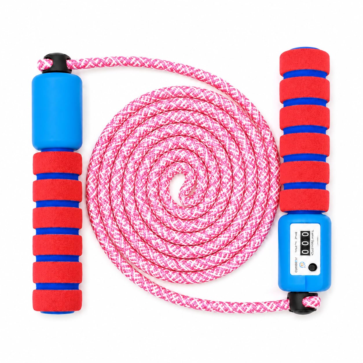 Sunshine smile Skipping Rope for Children Crossfit Fitness Boxing MMA Adult Men Women Gym Burning Calorie Speed Rope Boxing Jump Rope (Red and Blue)