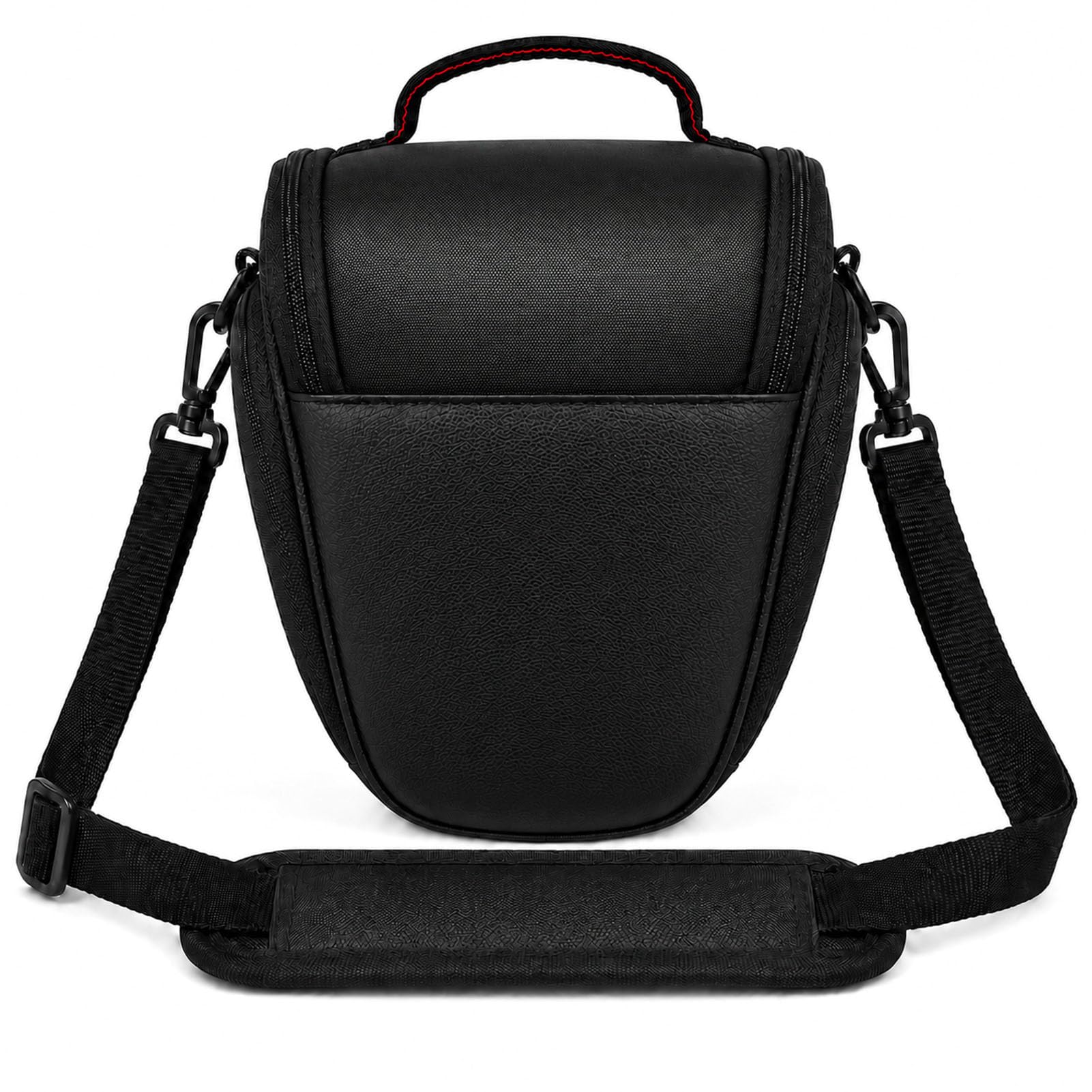 Sac Appareil Photo Noir 21x18x11 cm Sacoche Compacte pour Hybride Numérique Reflex DSLR SLR Bandoulière Amovible Réglable