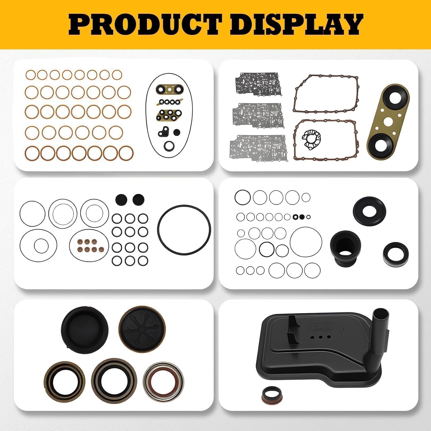 6L80E 6L90 6L80 6L90E Transmission Master Rebuild Kit with Filter Compatible with STS-V CTS-V ESCALADE 1500 2500 3500 4500 Replace 195901XLS
