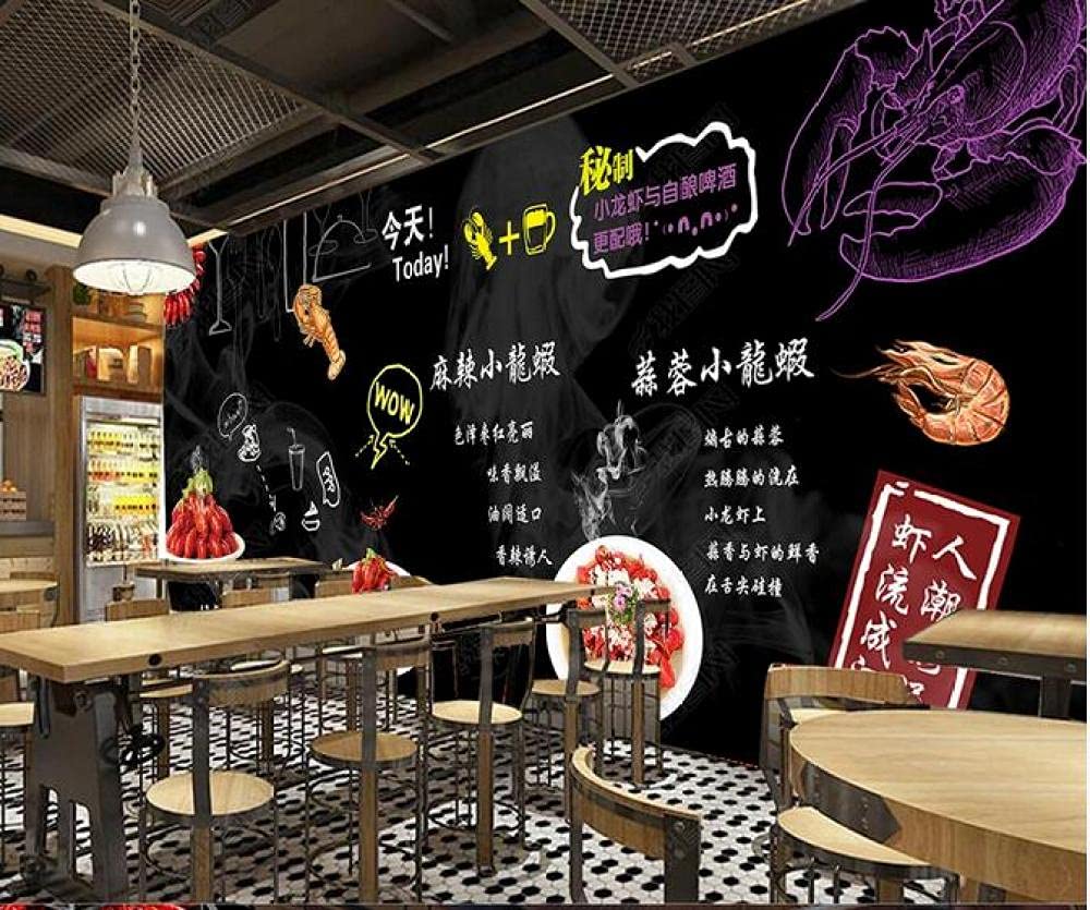 Fotomural Pared de fondo de herramientas de catering de cangrejo picante de pizarra 250cmx175cm(98.4x68.9inch) Papel pintado / pegatina / cartel grande / tela no tejida / tela de seda / mural
