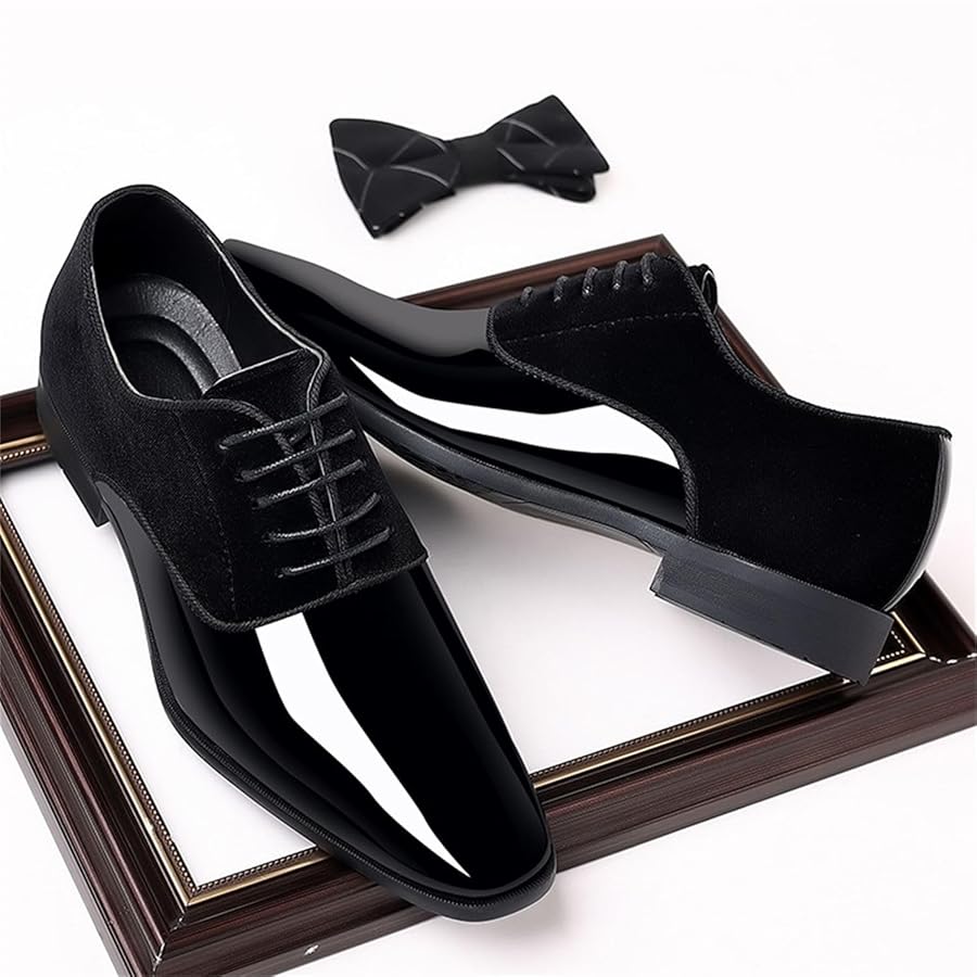Amazon.com | Men's Vintage High Gloss Dress Shoes Patent