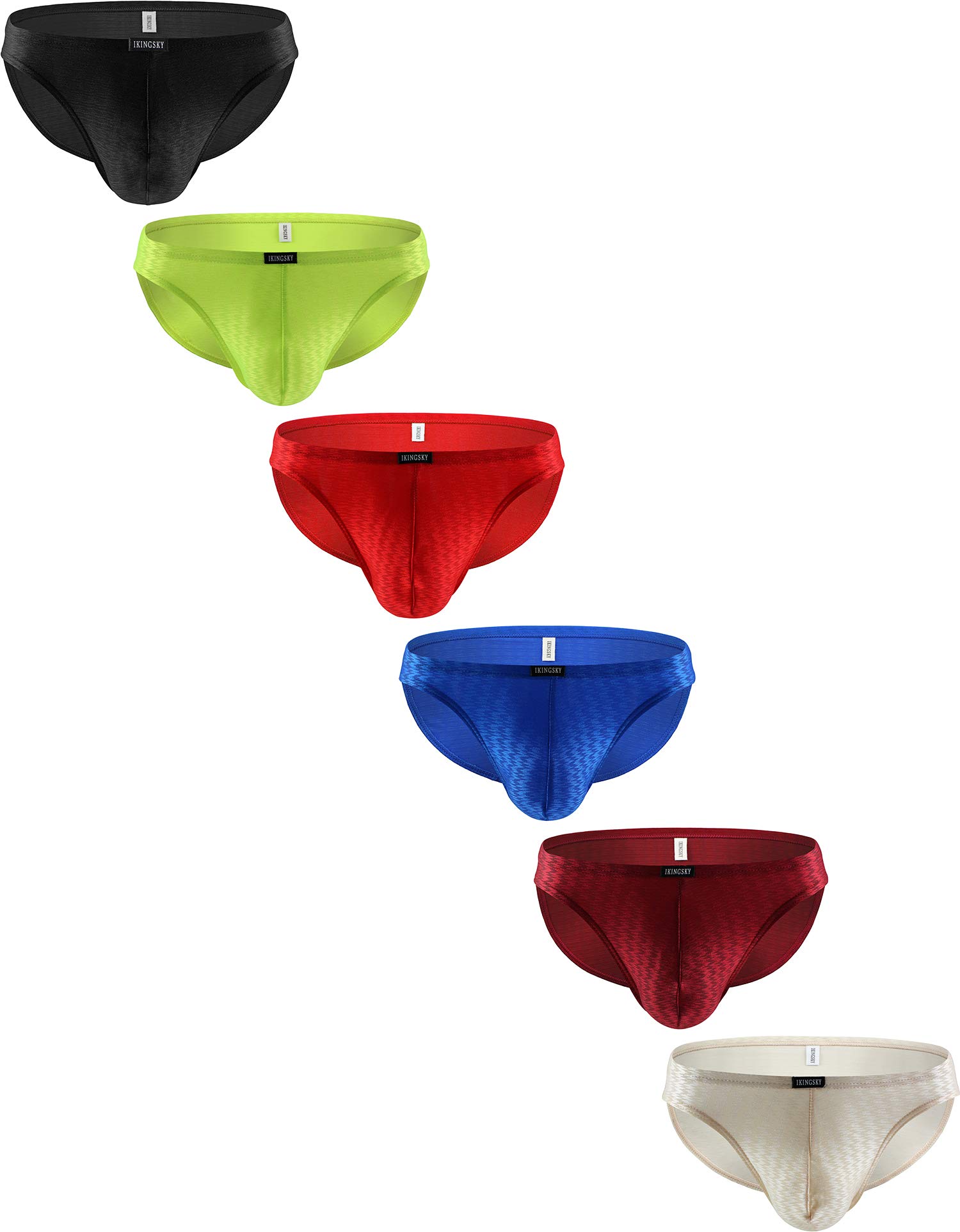 iKingskyMen's Shining Briefs Sexy Big Pouch Underwear High Stretch Bluge Mens Under Panties