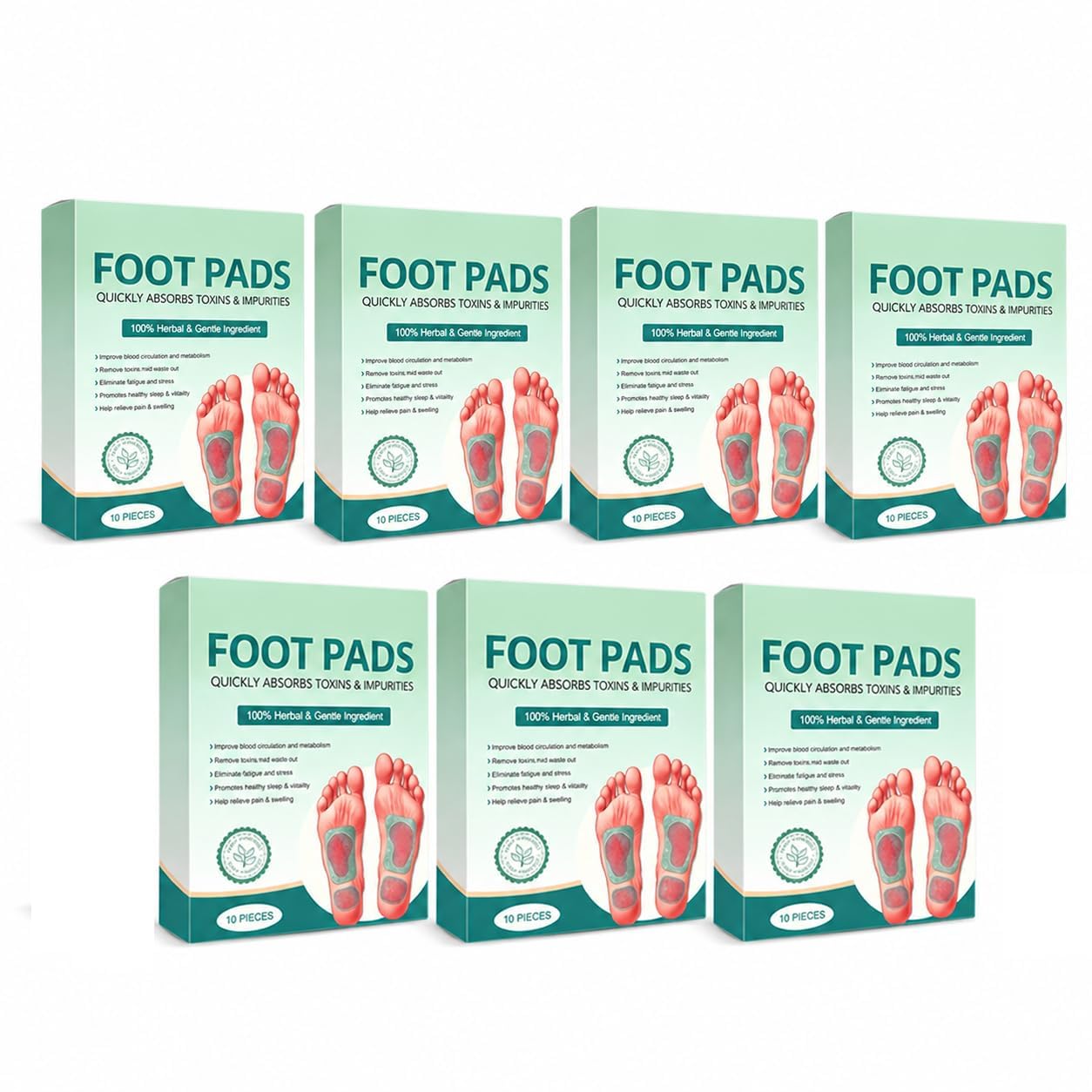 Foot patch (Pack of 4) Herbal And Gentle Ingredient Detox Foot Pads (40 pieces) Natural Ingredients for Sleep Aid Pain Relief Toxin Removal with Bamboo Vinegar and Acupoint Micro-Massage Technology (Pack Of 7)-picture-10