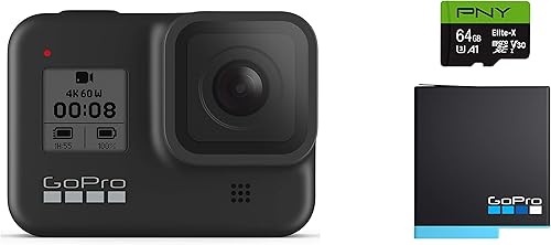 Miniatura 8 de GoPro HERO8 - Cámara de acción impermeable negra con pantalla táctil, video 4K Ultra HD de 12 MP, fotos 1080p en vivo con paquete de accesorios, 1