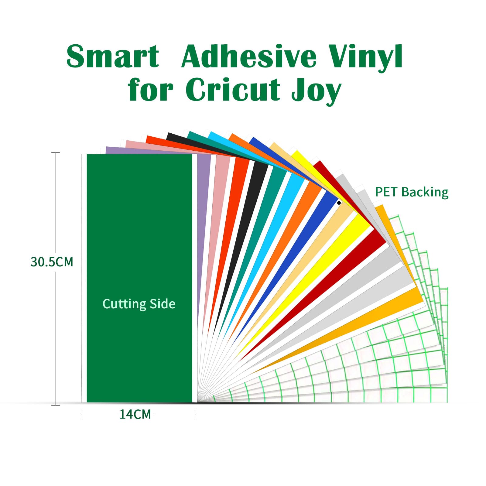 UCEC 30 Pezzi di Vinile Permanente Smart per Cricut Joy, Pellicola per Plotter in Vinile, 14