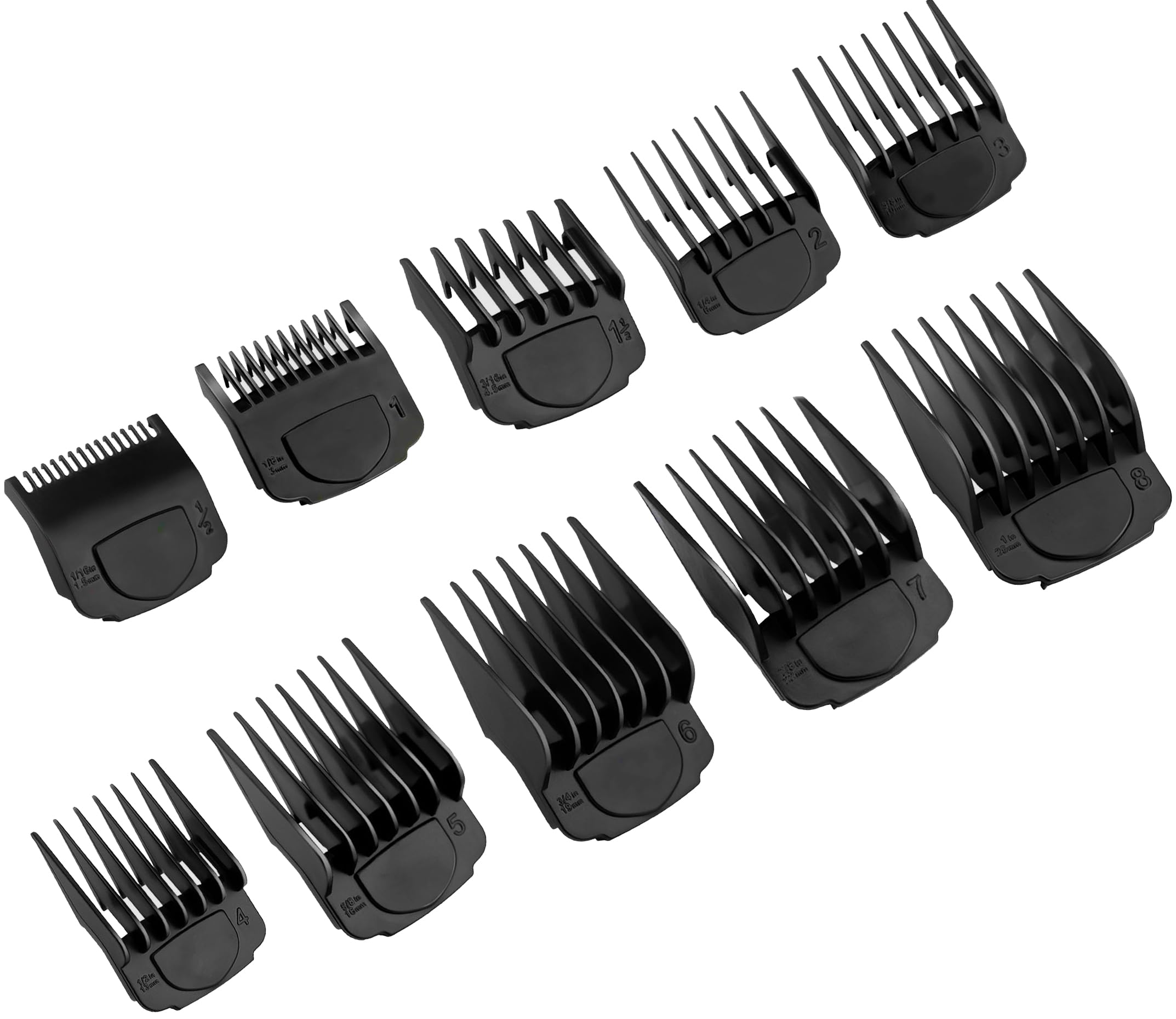 Kaynway for Wahl Magnetic Clipper Guards 10 PCS, Upgrade Professional Clipper Guard Comb Guides for Wahl Hair Clippers - 1/16