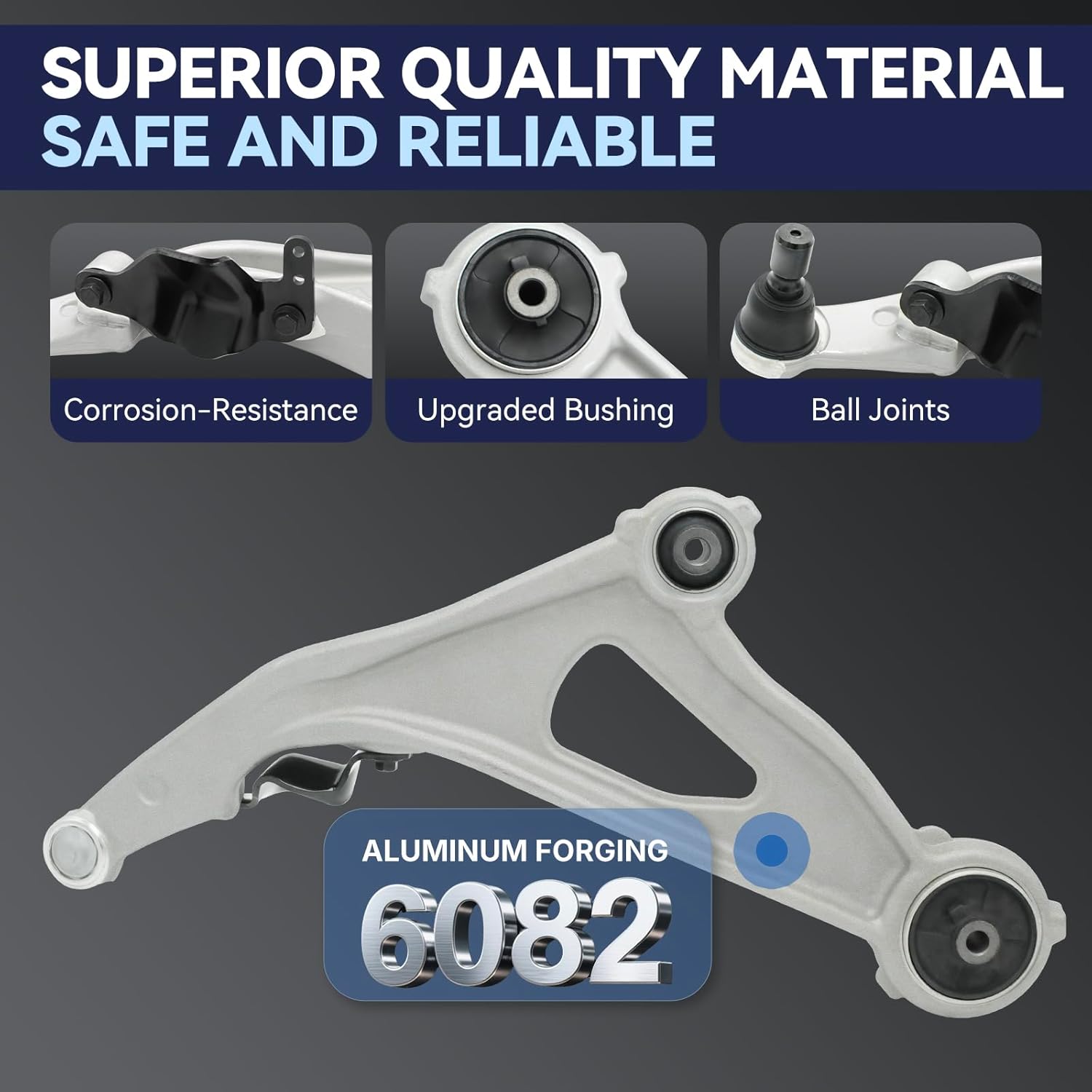 Front Lower Control Arm Assembly with Ball Joint & Bushing Compatible with Nissan Pathfinder 2013-2020, Infiniti QX60 2014-2022, JX35 2013, Replace # K623063 K623064