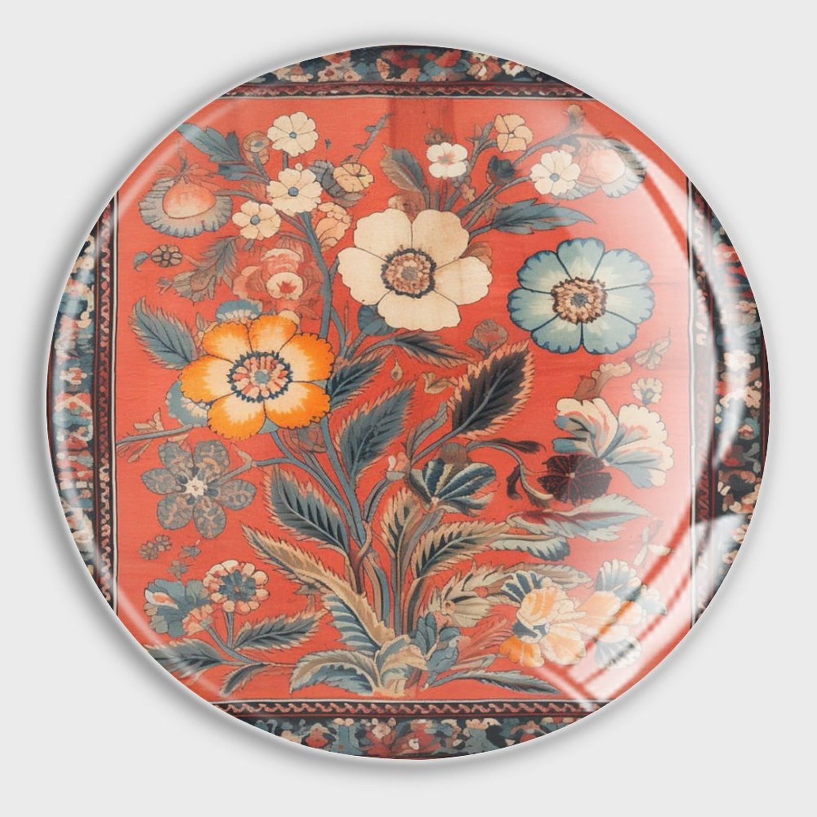 Aimants décoratifs fleur orientale style ethnique chic pour bureau