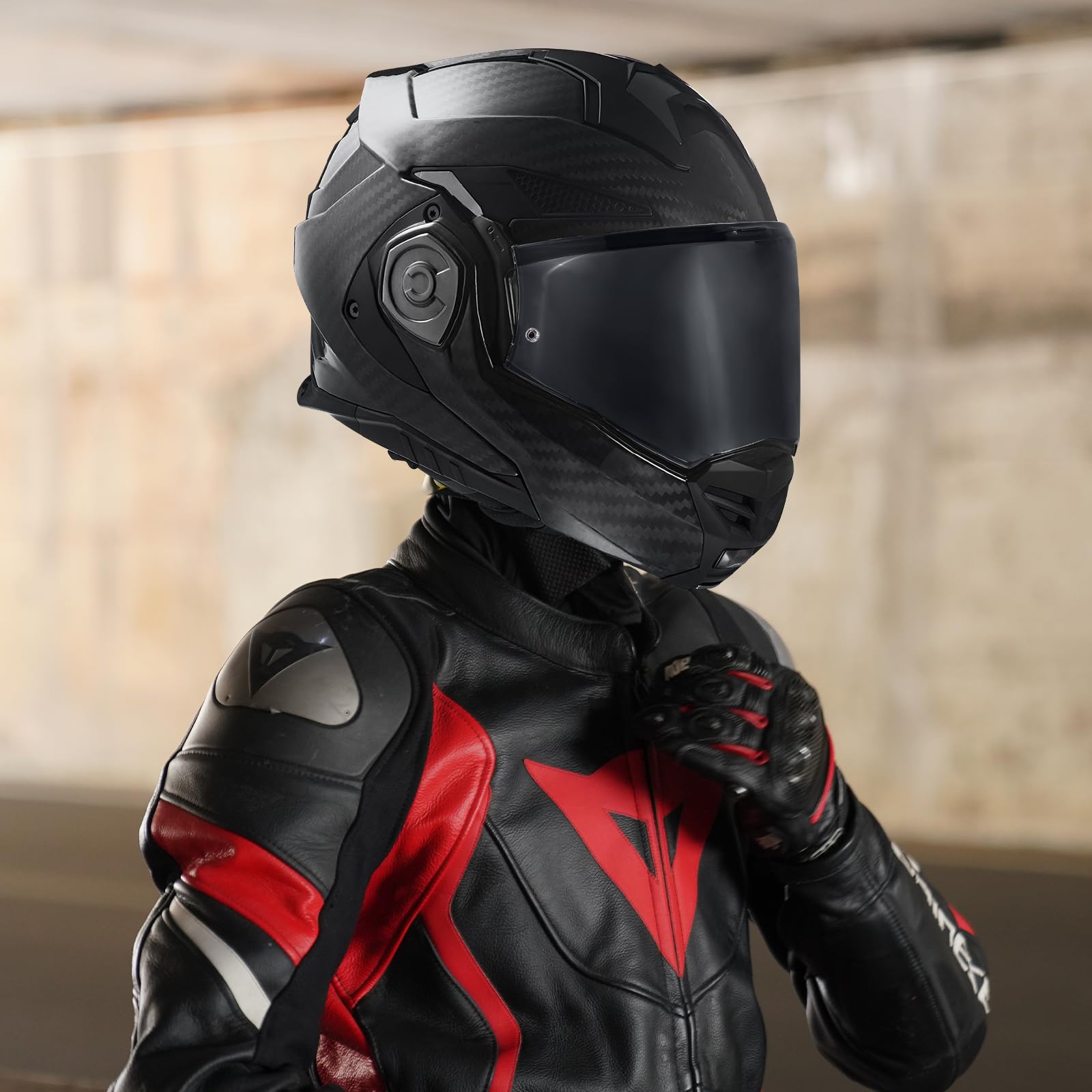 VCOROS Visera Casco Moto para FF901/Advant X,Visiera per Casco modular da Moto,Visera de Lente para Casco Protección contra Viento,Accesorios de Protección Facial (Negro)