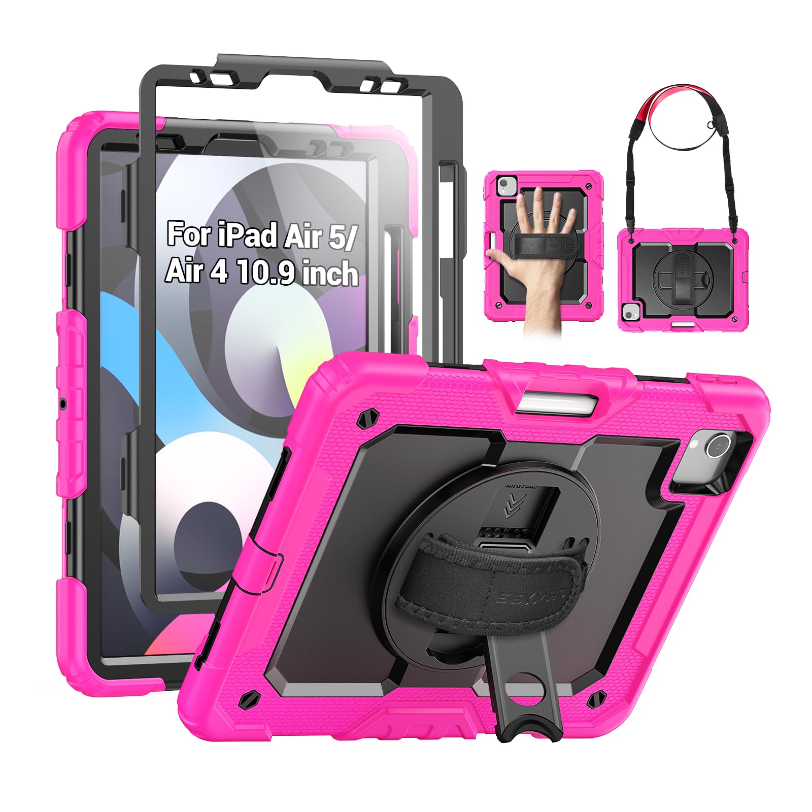 SEYMAC Case for iPad Air 5th/4th Generation 10.9 Inch, Black — Amazon image 24