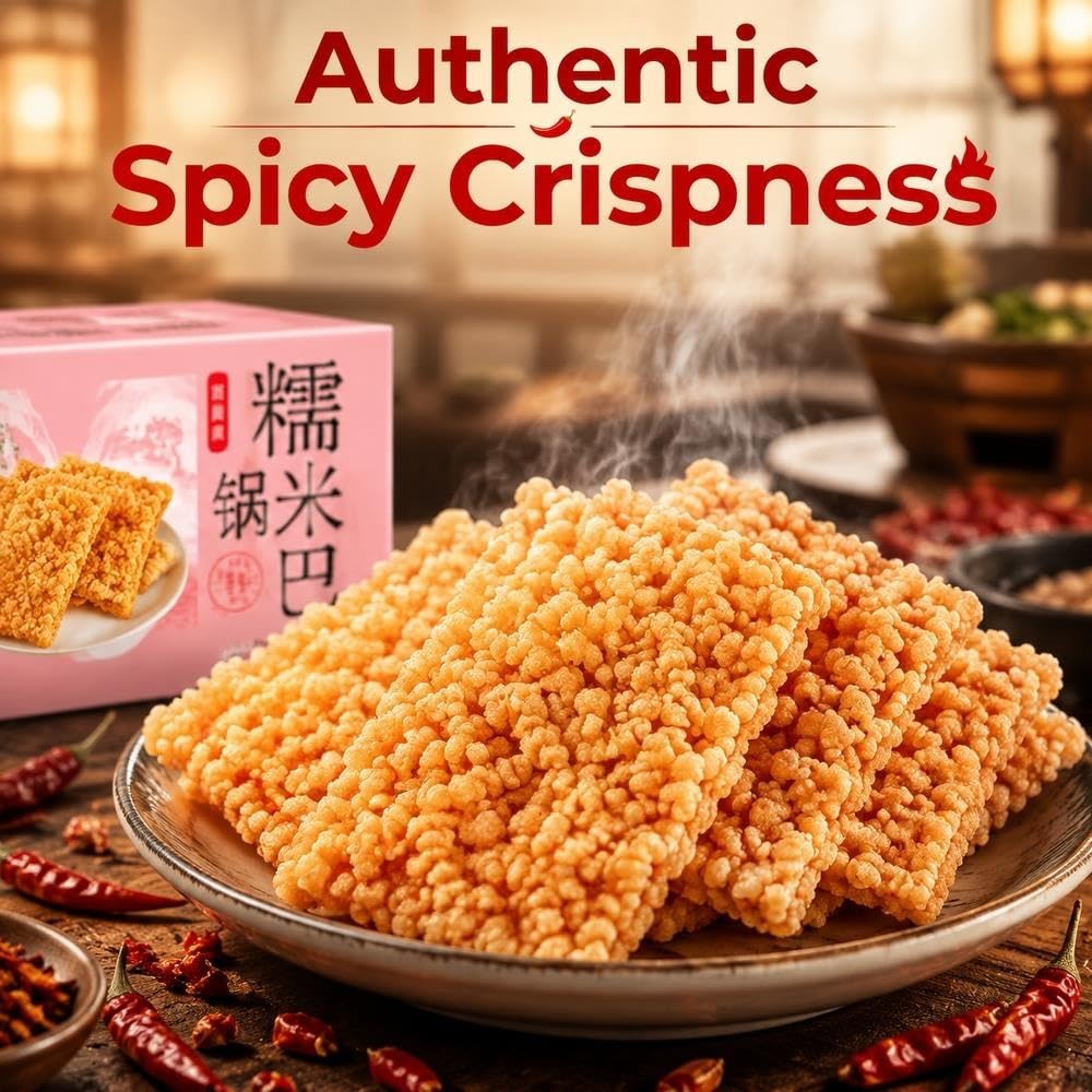 Crackers Di Riso Glutinoso Piccanti Snack in Scatola da 500g