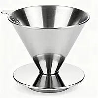 Coador de Café Inox com Filtro Reutilizável Premium (103) – Coagem Manual sem Papel, Aço Inoxidável, Portátil, Fácil de Lavar – Para Café, Chá e Infusões