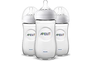 Natural Baby Bottles with Soft Purple Nipples