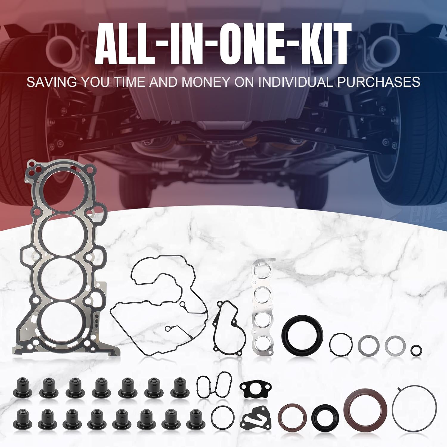 AUTOKAY CPW13795 Head Gasket Set Fits for Kia Forte Soul for Hyundai Elantra Coupe GT, 1.8L 2.0L, 2011 2012 2013 2014 2015 2016
