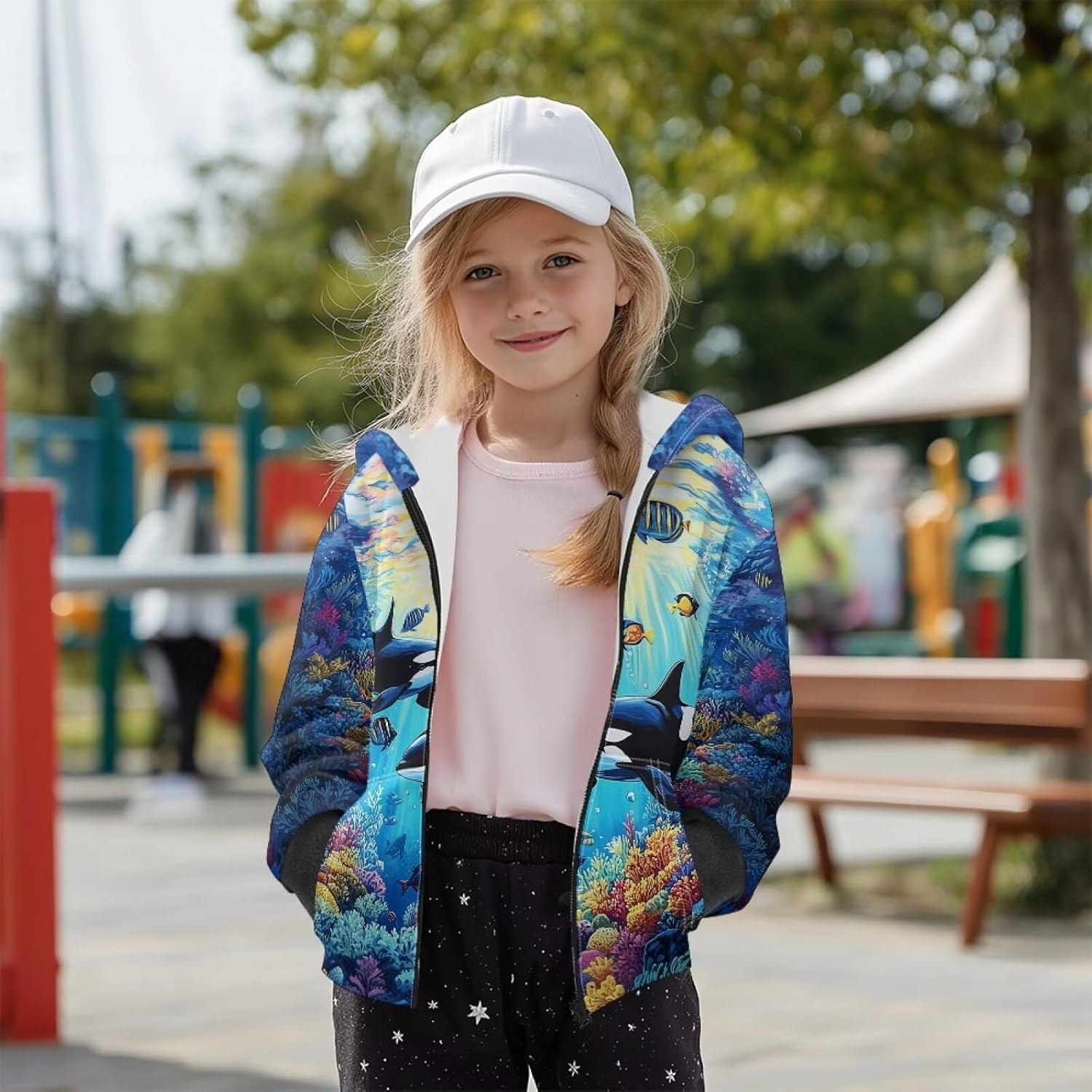 Xpyiqun Sweatshirt for Girls 6-16 Years Lightweight Zip Up Hoodies Fleece Lined Jackets Kids Winter Hooded Coat