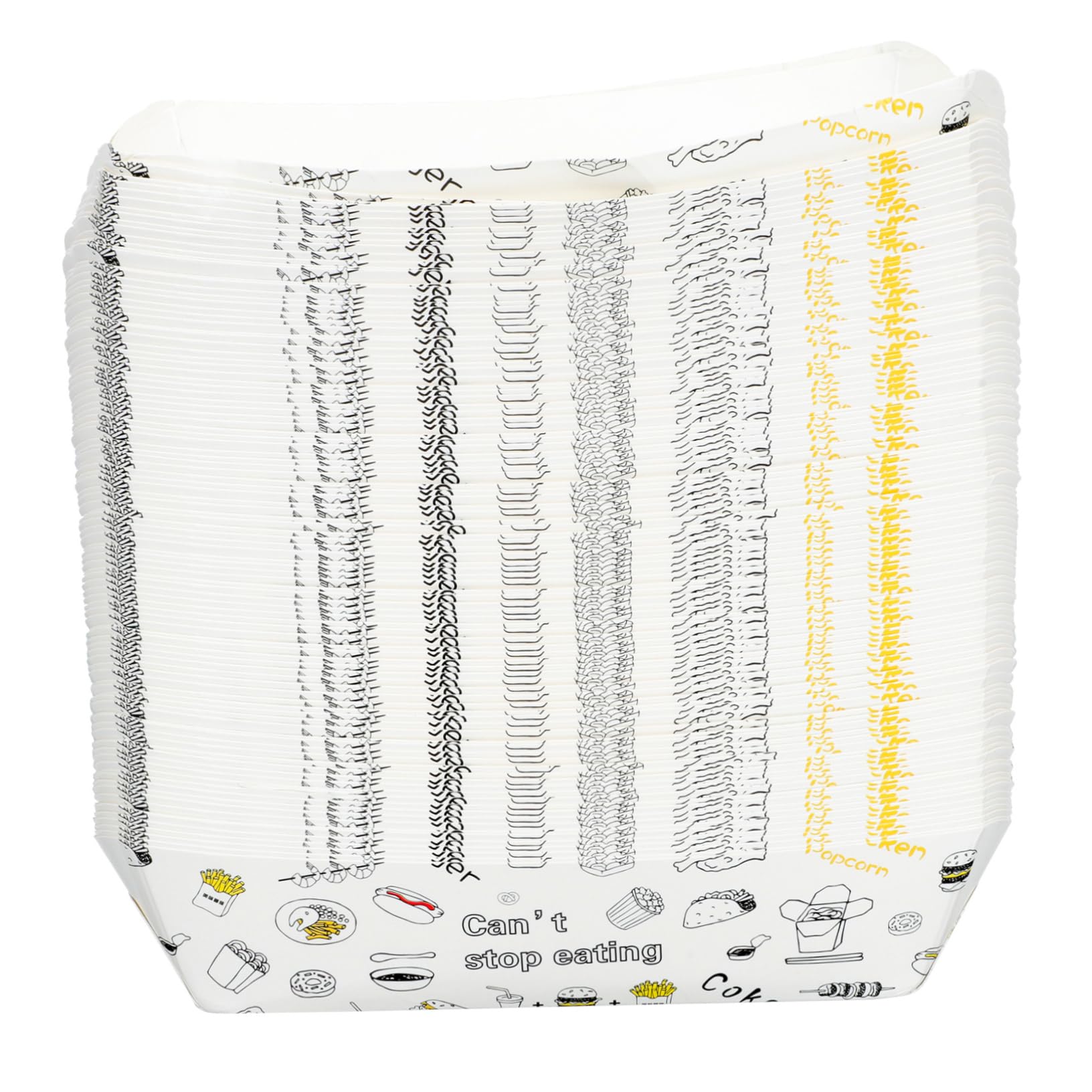 STOBAZA 100pcs Takeaway Box Food Storage Containers Rice Paper for Fried Chicken Snacks Baked Food Box