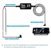 Vista 7 de Kit de cable duro para cámara de salpicadero, kit de cable duro micro USB para cámara de salpicadero, Plozoe de 12 V-24 V a 5 V, cable