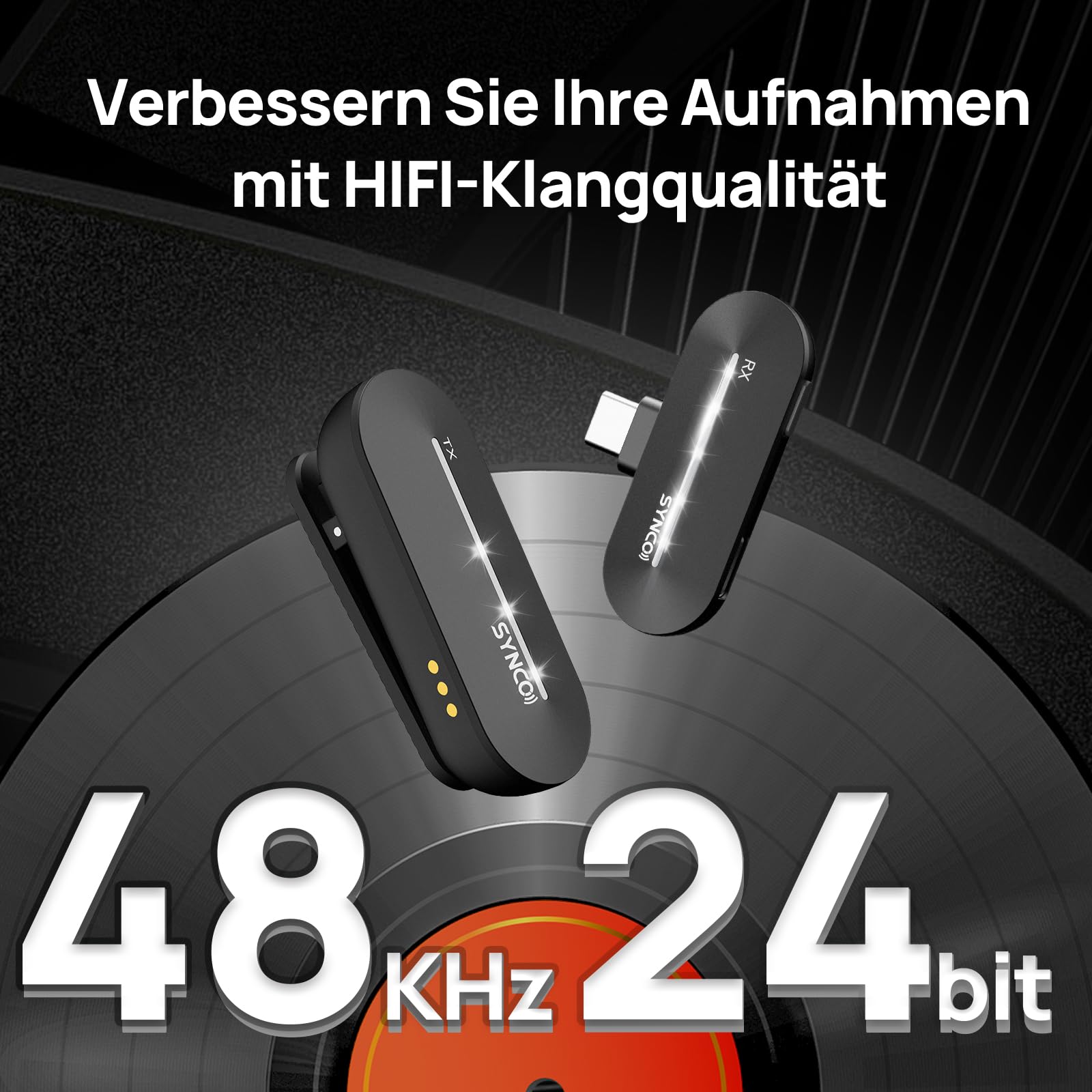 Synco Lavalier Mikrofon Wireless für iPhone 17/16/15/Android – Bild 3