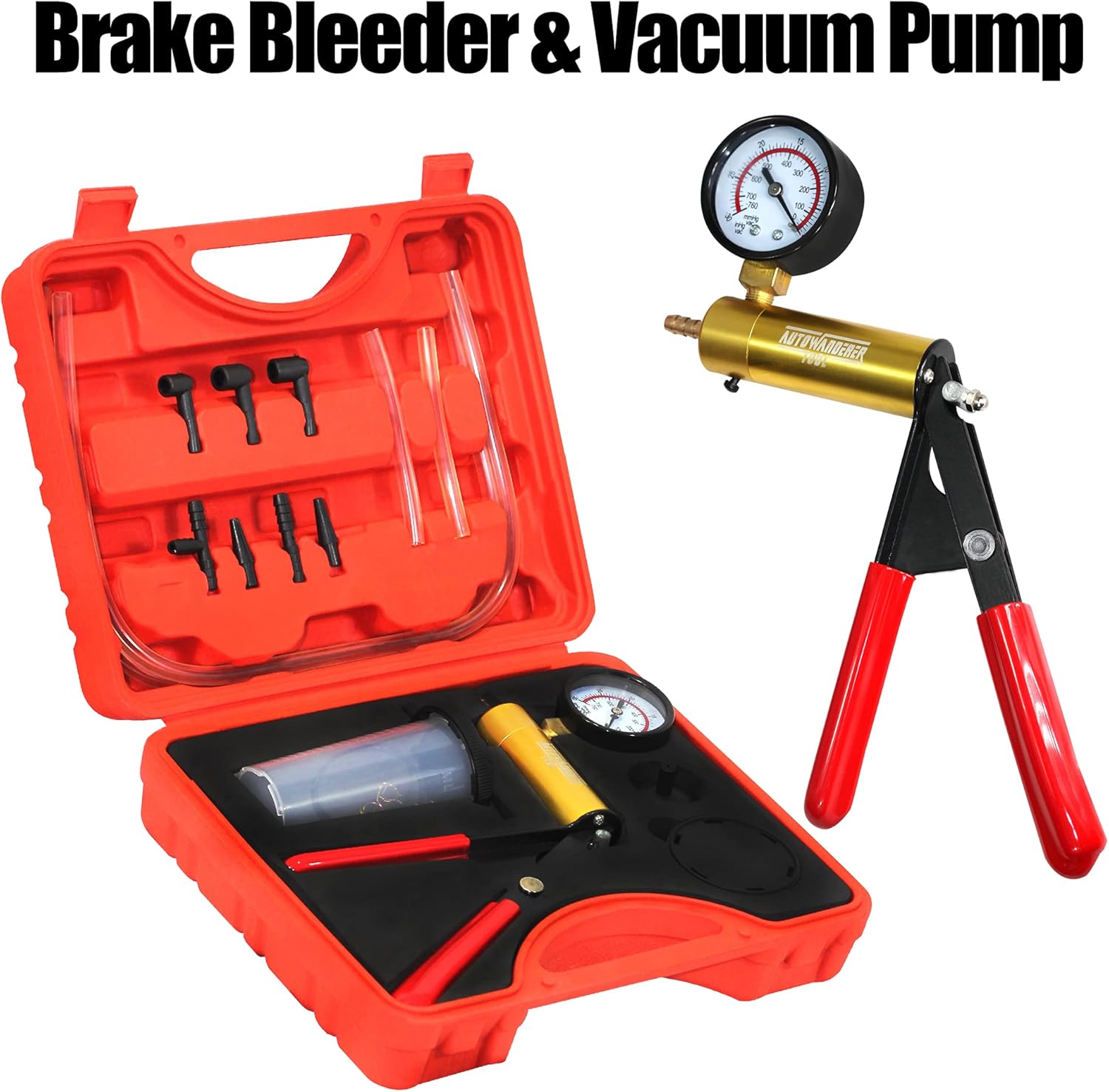 Buy AutoWanderer Tool Handheld Vacuum Pump Tester Brake Bleeder Kit One