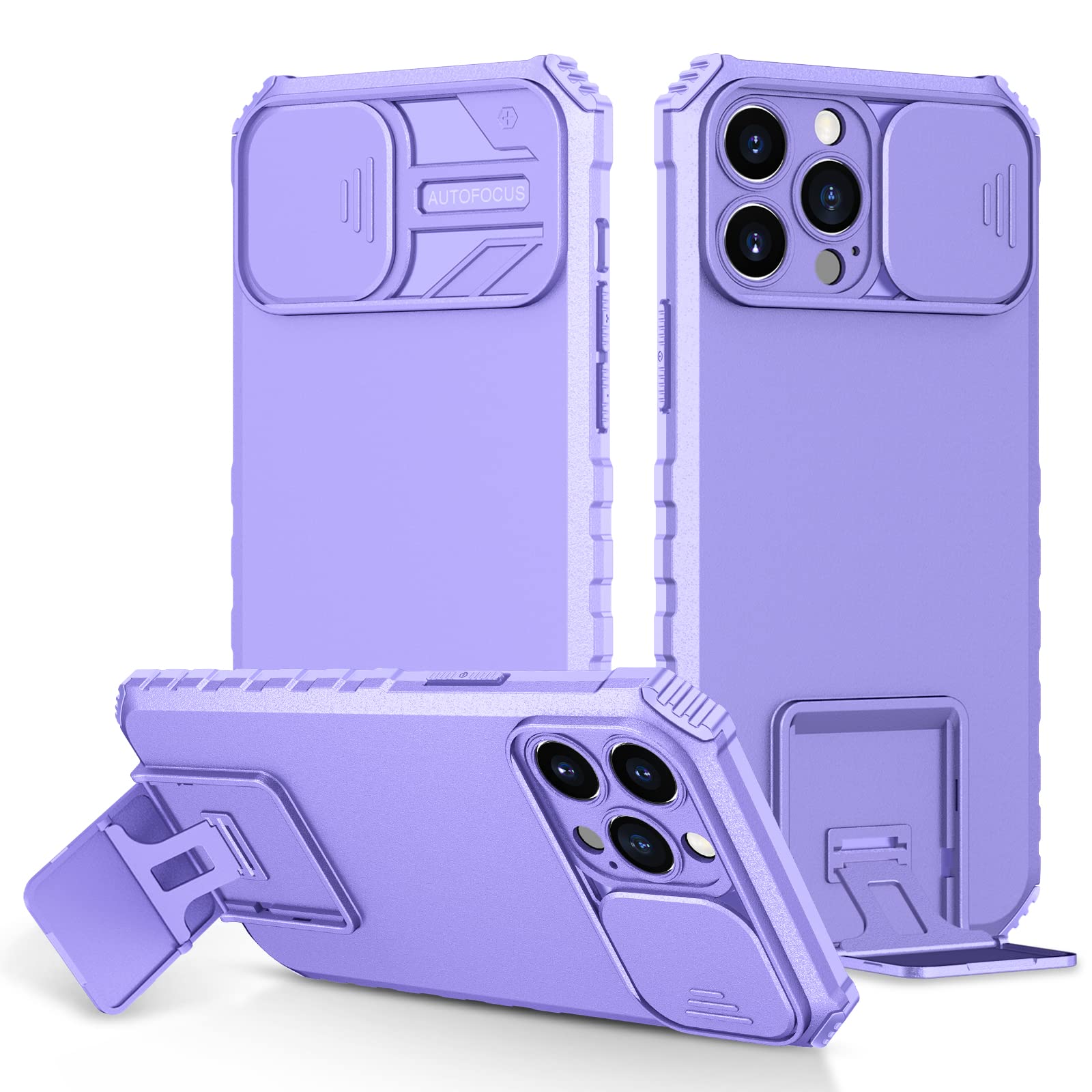 Funda iPhone 12 Pro Max antichoque con protector de cámara y soporte integrado 7