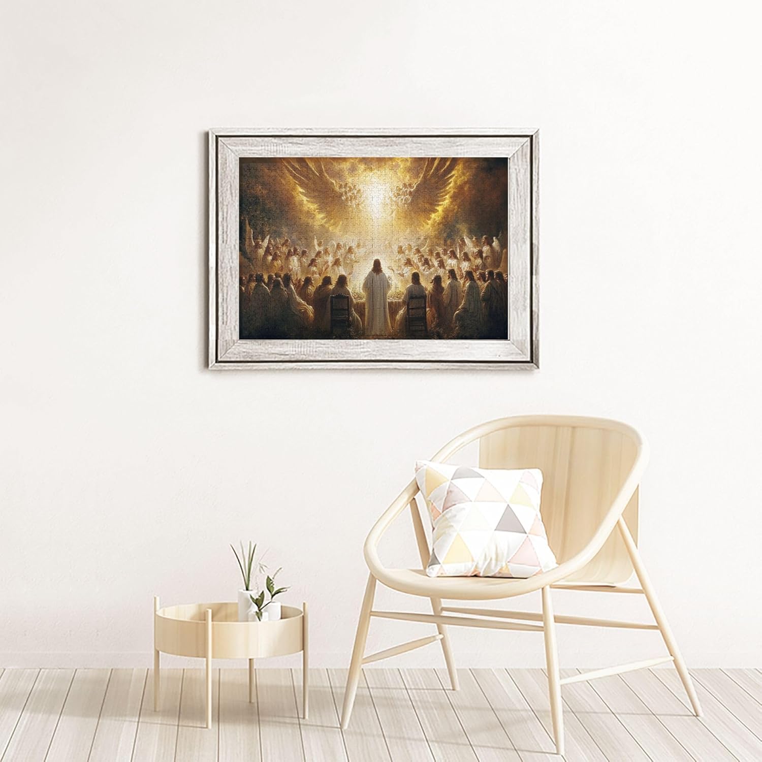 1000 Piece Jigsaw Puzzle for Adults Jesus and The Faithful,Unique and Beautiful Design,Stunning Artwork,Vintage Styles Jesus Wooden Puzzle,Family Leisure and Entertainment