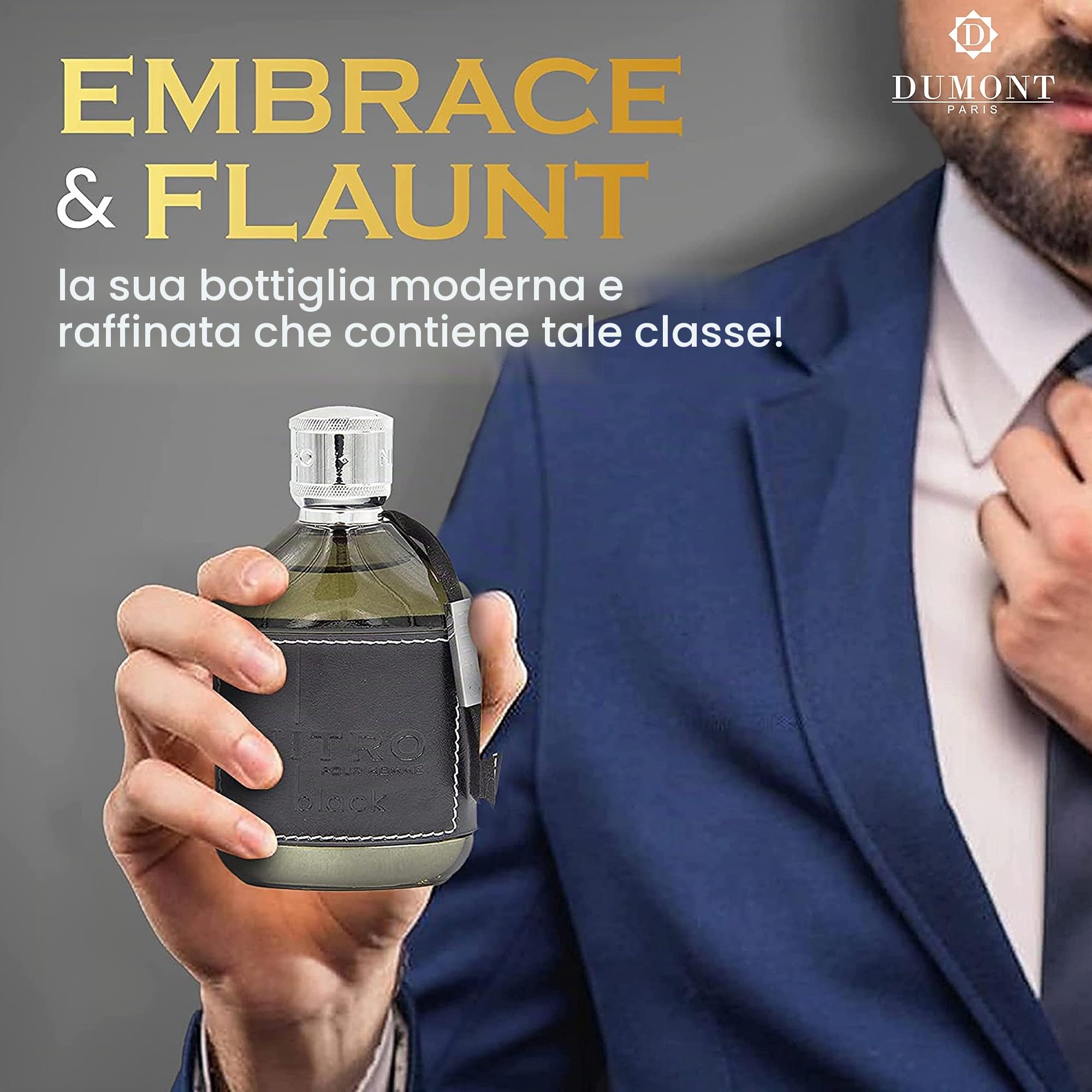 Dumont Paris Nitro Black Pour Homme Edp Profumo Uomo Natural Spray 100ml