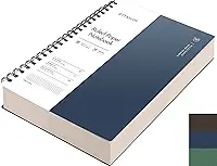 EMSHOI Caderno espiral A4 Caderno pautado universitário, 28,4 cm x 21 cm, 300 páginas/150 folhas, papel grosso de 100 g/m², capa mole impermeável, encadernação de fio duplo, para trabalho escolar,